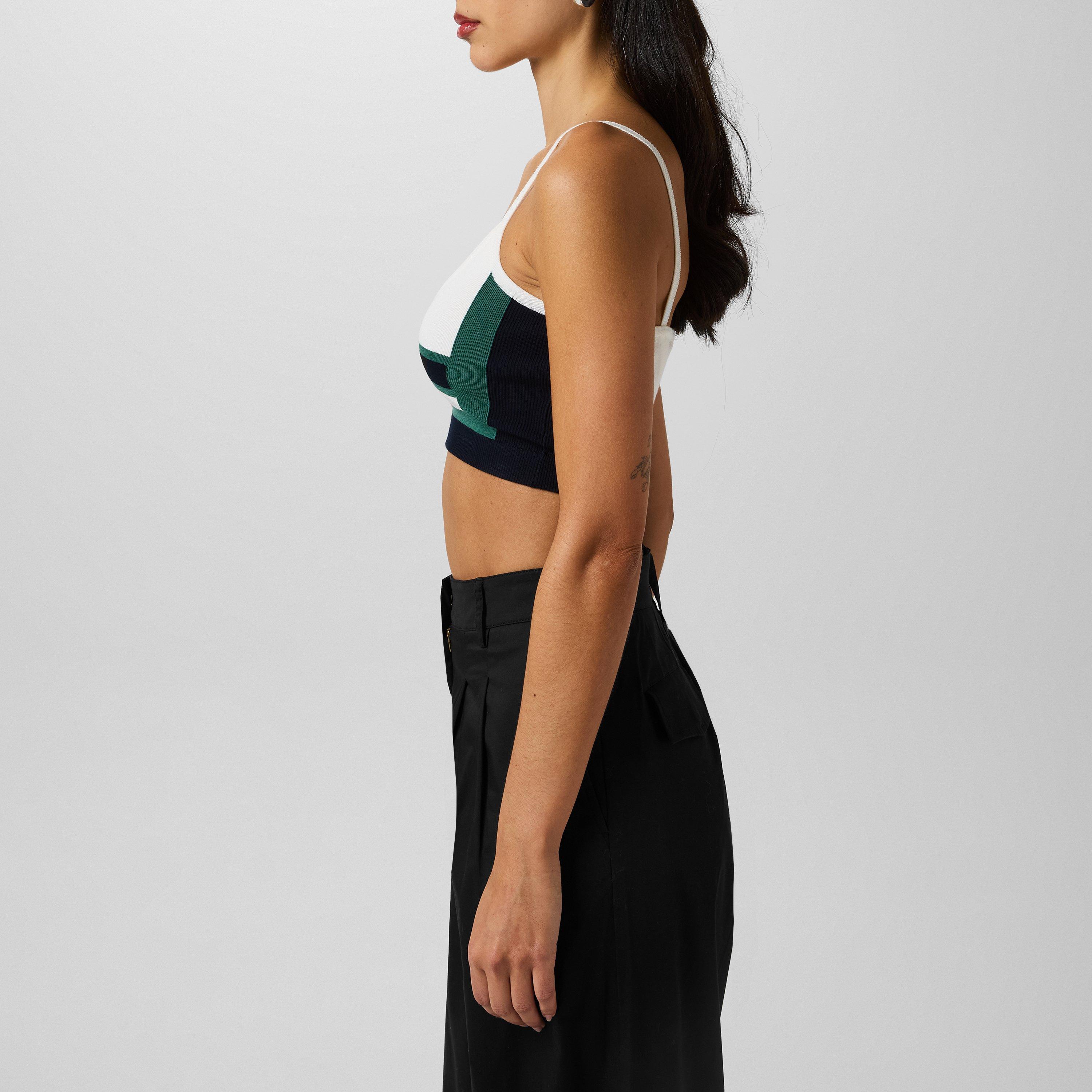 Blue - Palm Angels - Race Crop Knit Top - 2