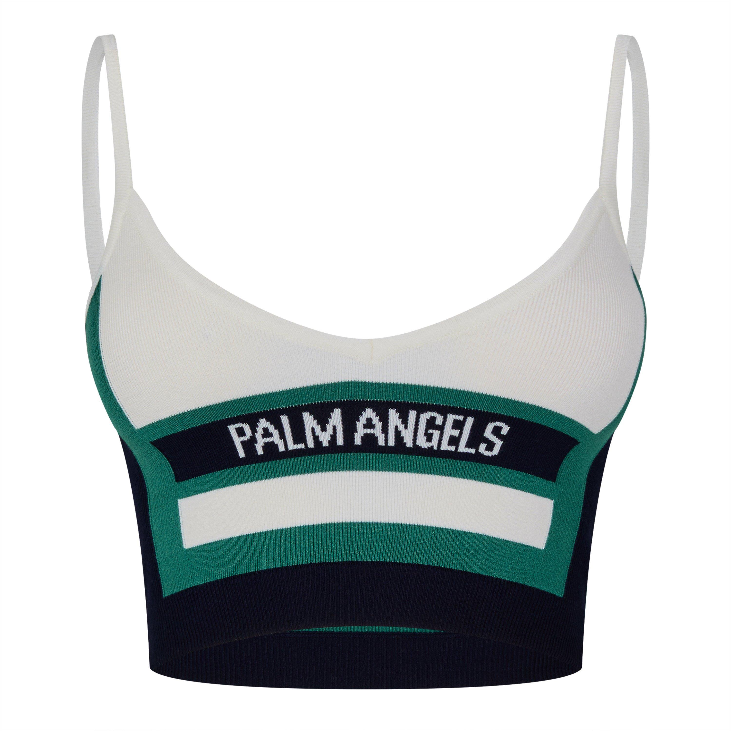 Blue - Palm Angels - Race Crop Knit Top - 5