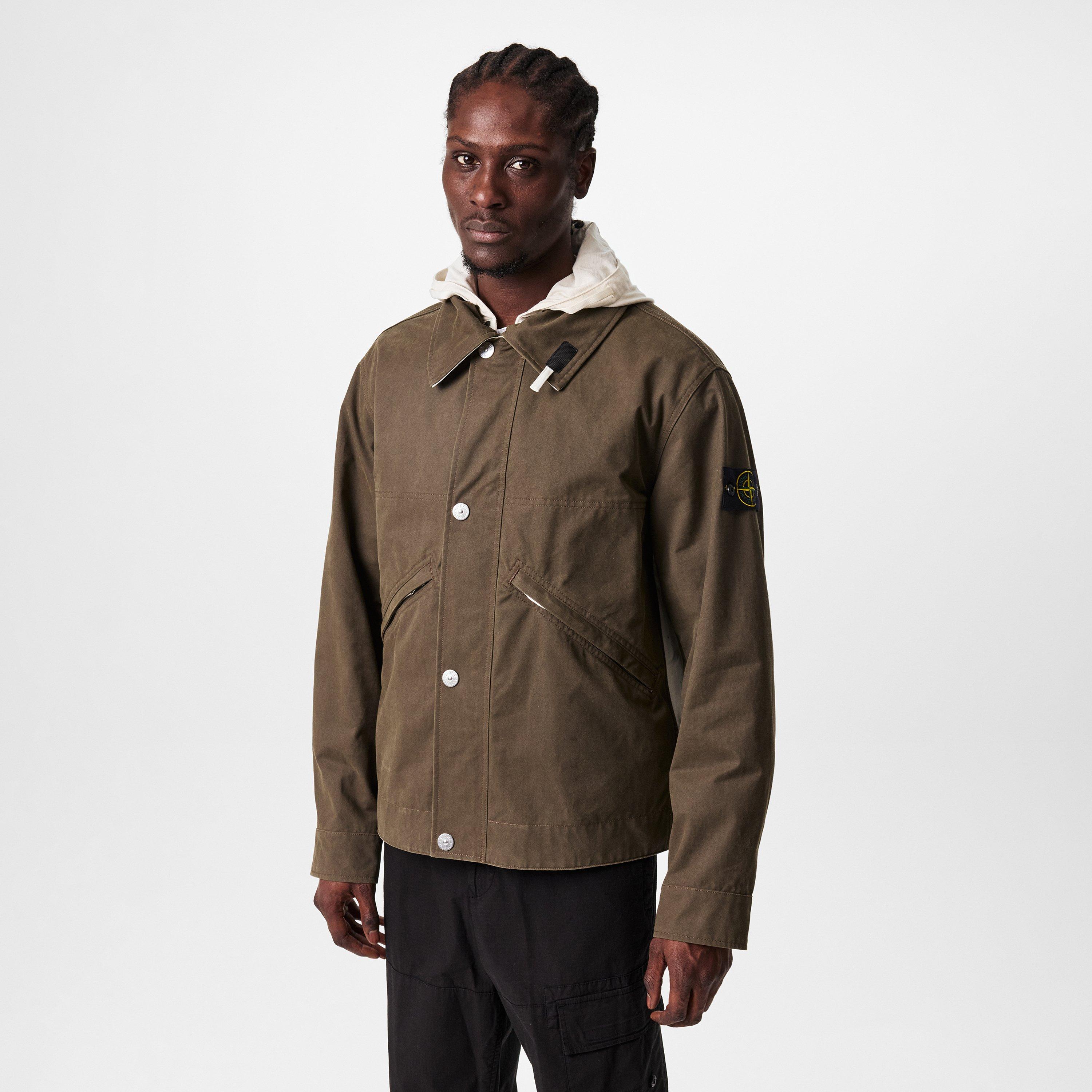 Verde V0054 - Stone Island - Men's Military Cotton Long Sleeve Field Jacket - 3