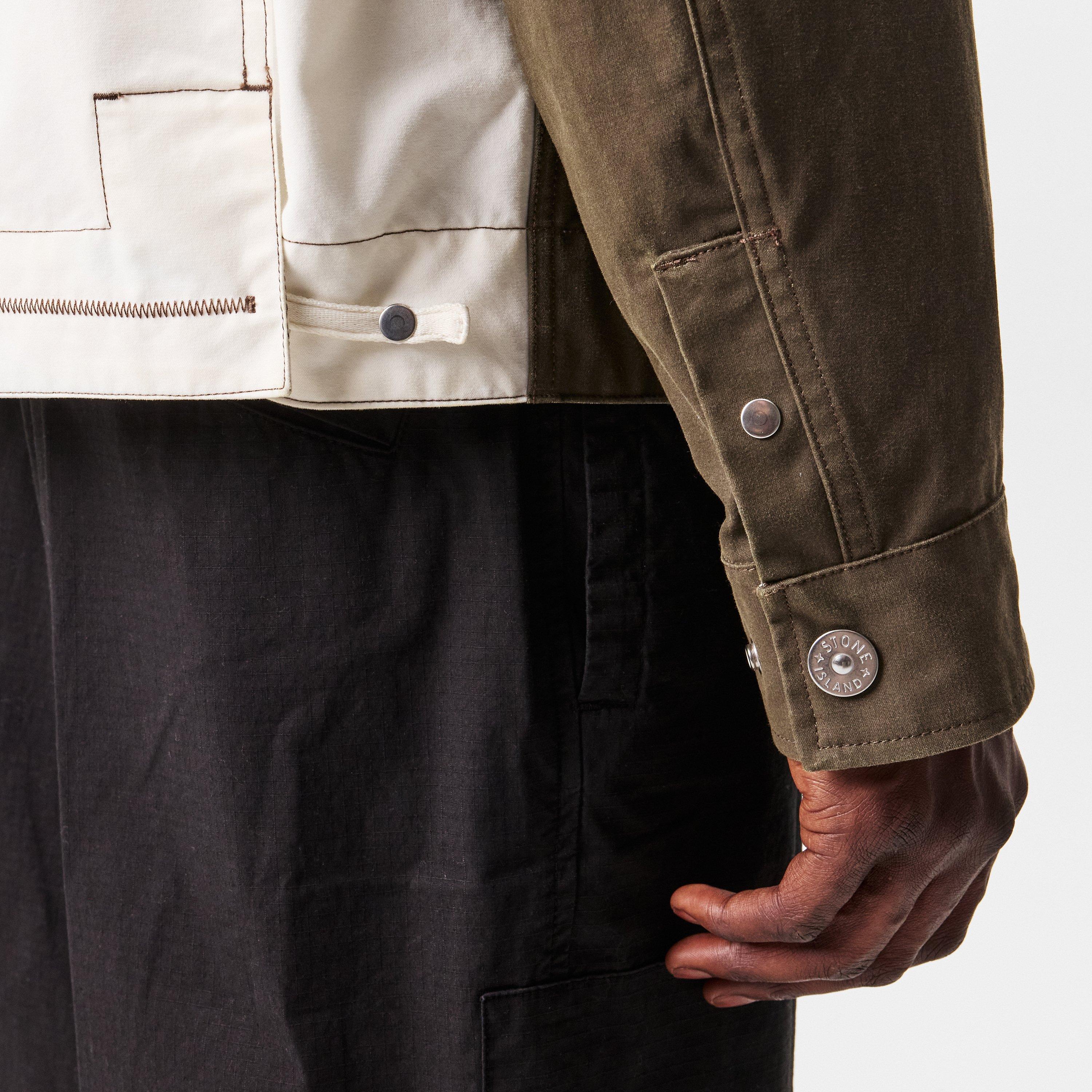 Verde V0054 - Stone Island - Men's Military Cotton Long Sleeve Field Jacket - 5