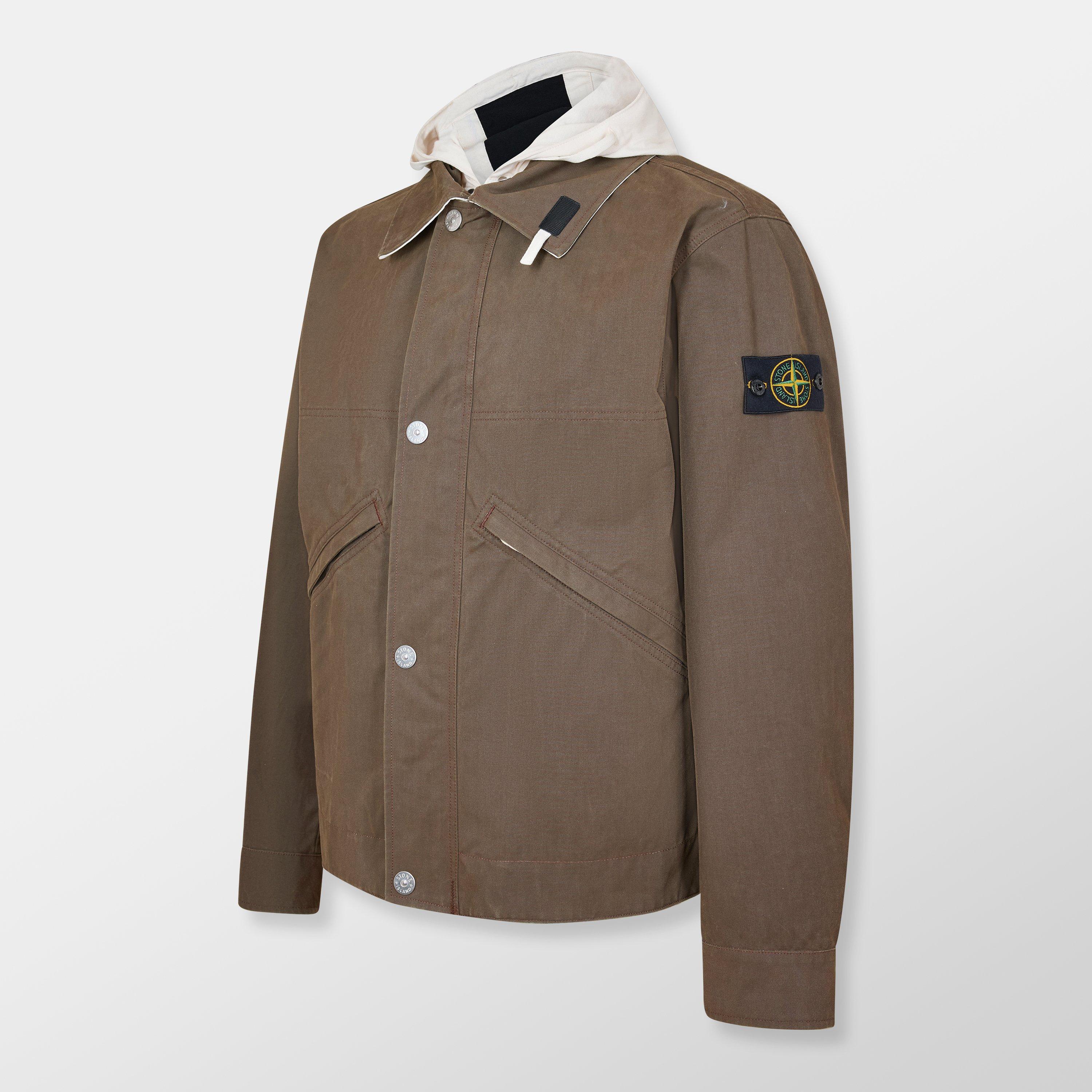 Verde V0054 - Stone Island - Men's Military Cotton Long Sleeve Field Jacket - 7