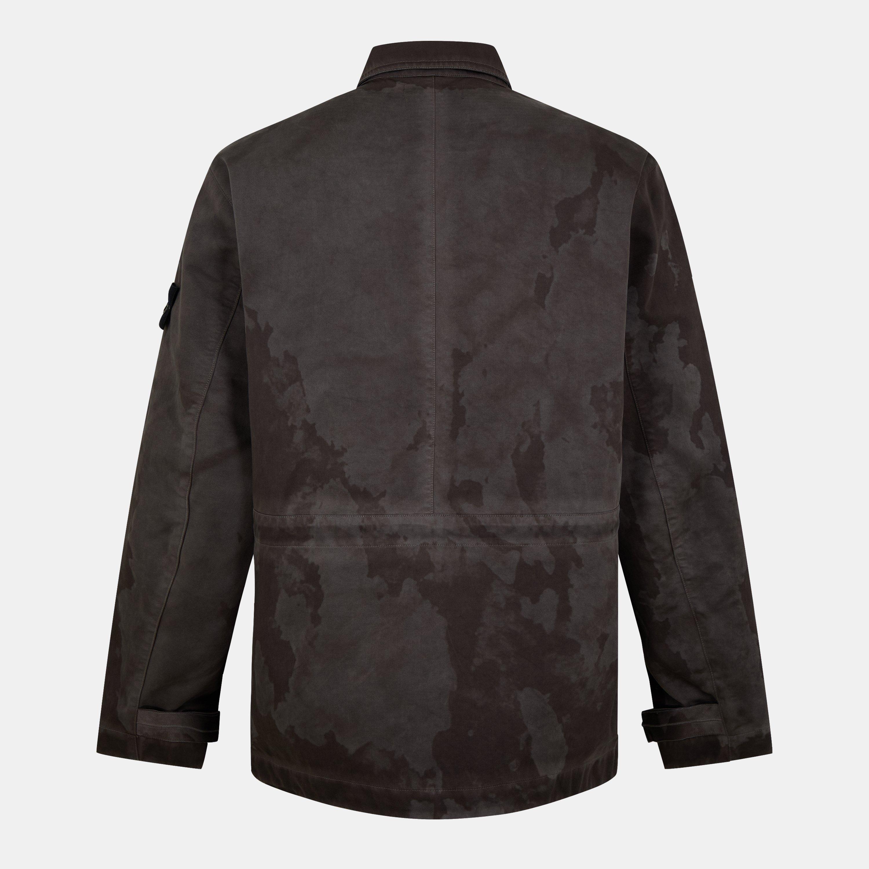 Verde V0054 - Stone Island - Men's  Laser Camo Cotton Long Sleeve Field Jacket - 2