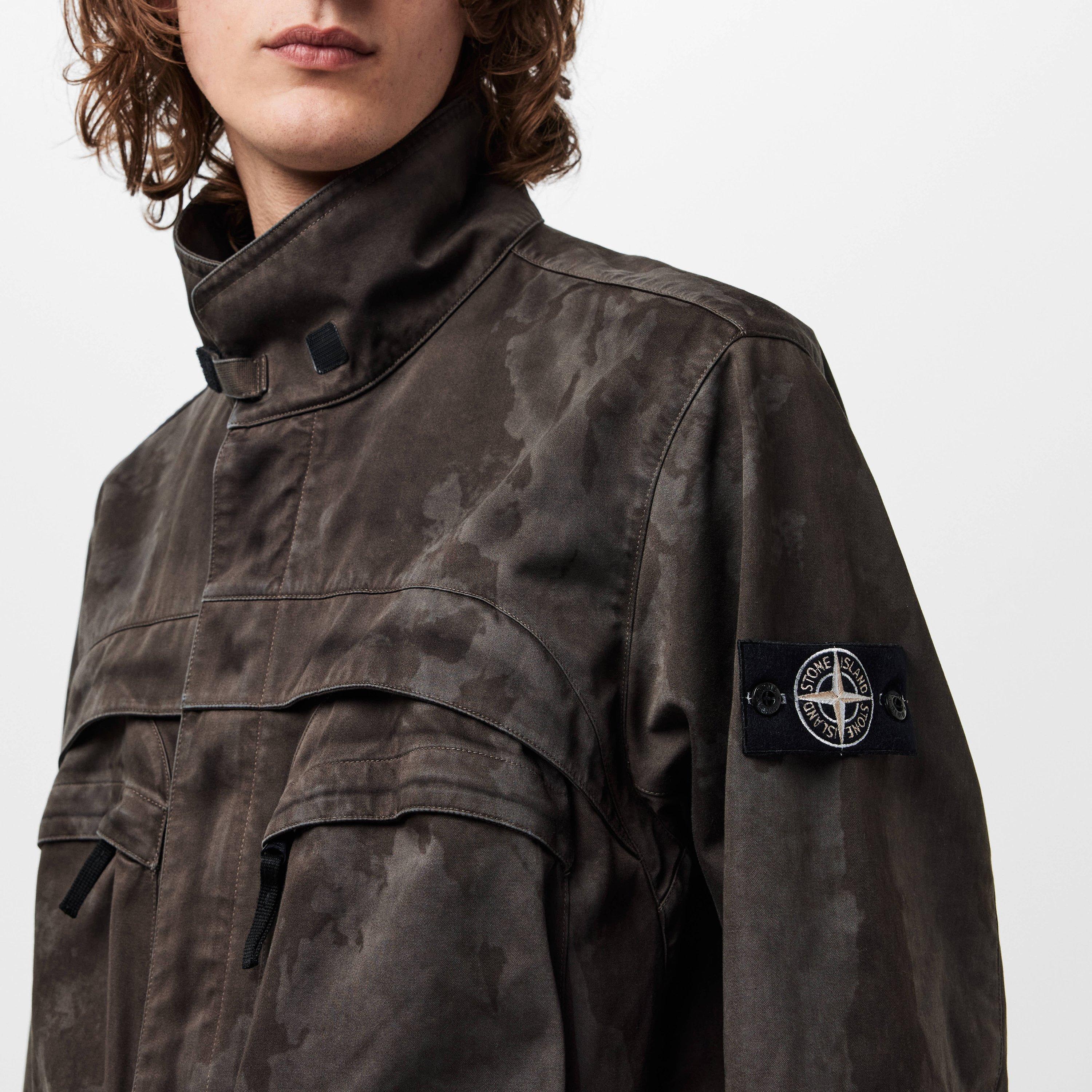 Verde V0054 - Stone Island - Men's  Laser Camo Cotton Long Sleeve Field Jacket - 5