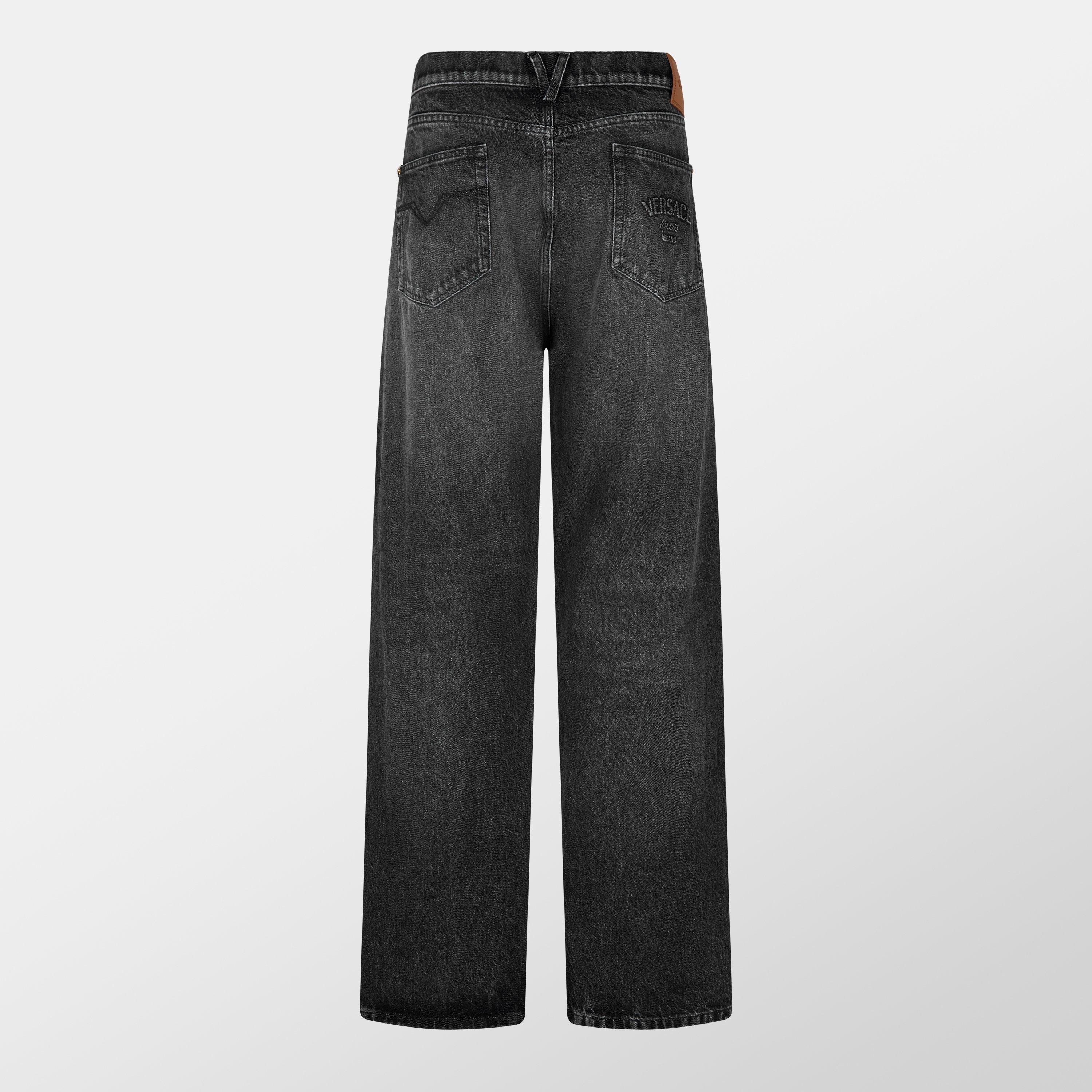 Grey - Versace - Men's Slim Fit Jeans - 2