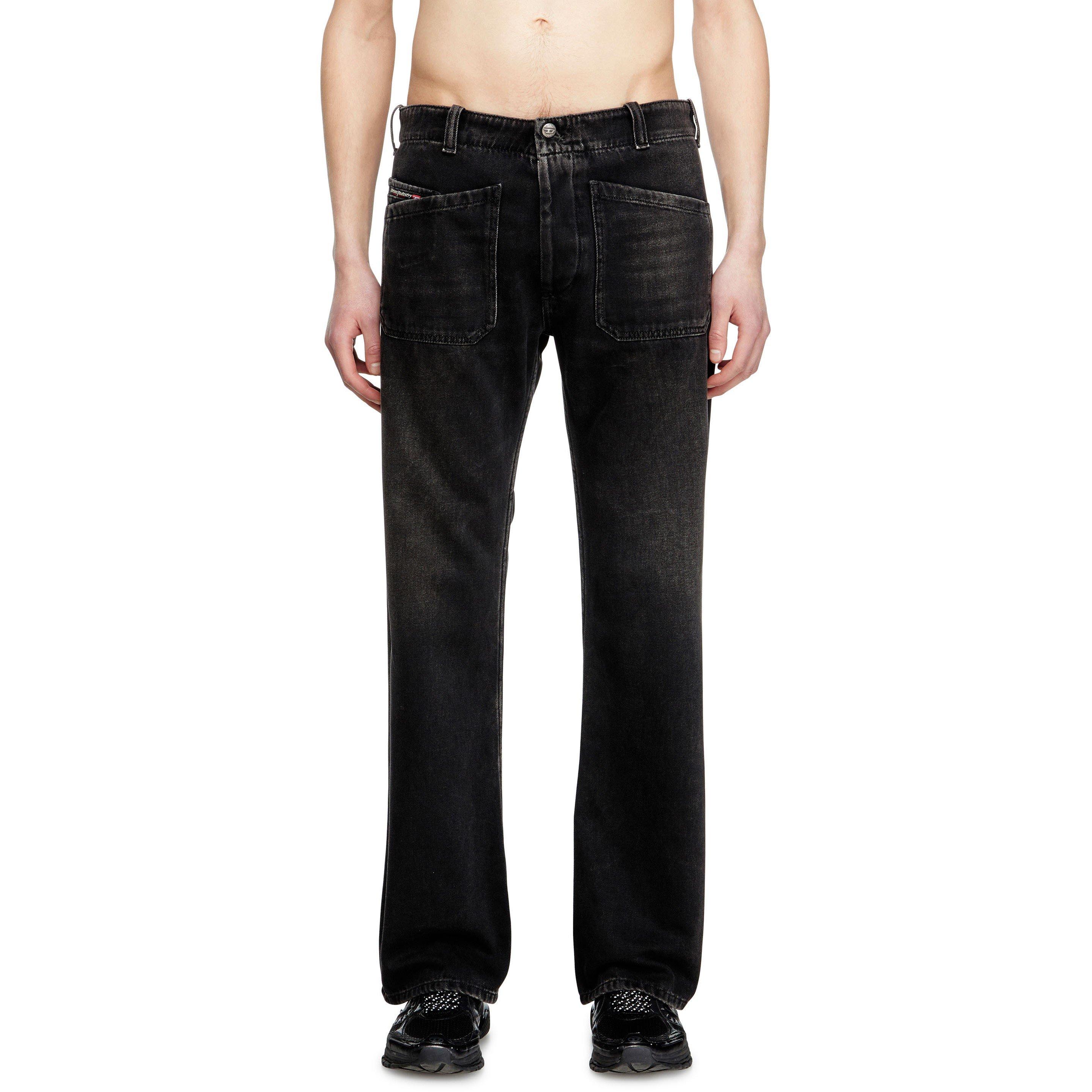 Diesel Men's Tapered Jeans - 02 Washed Black - 32W R