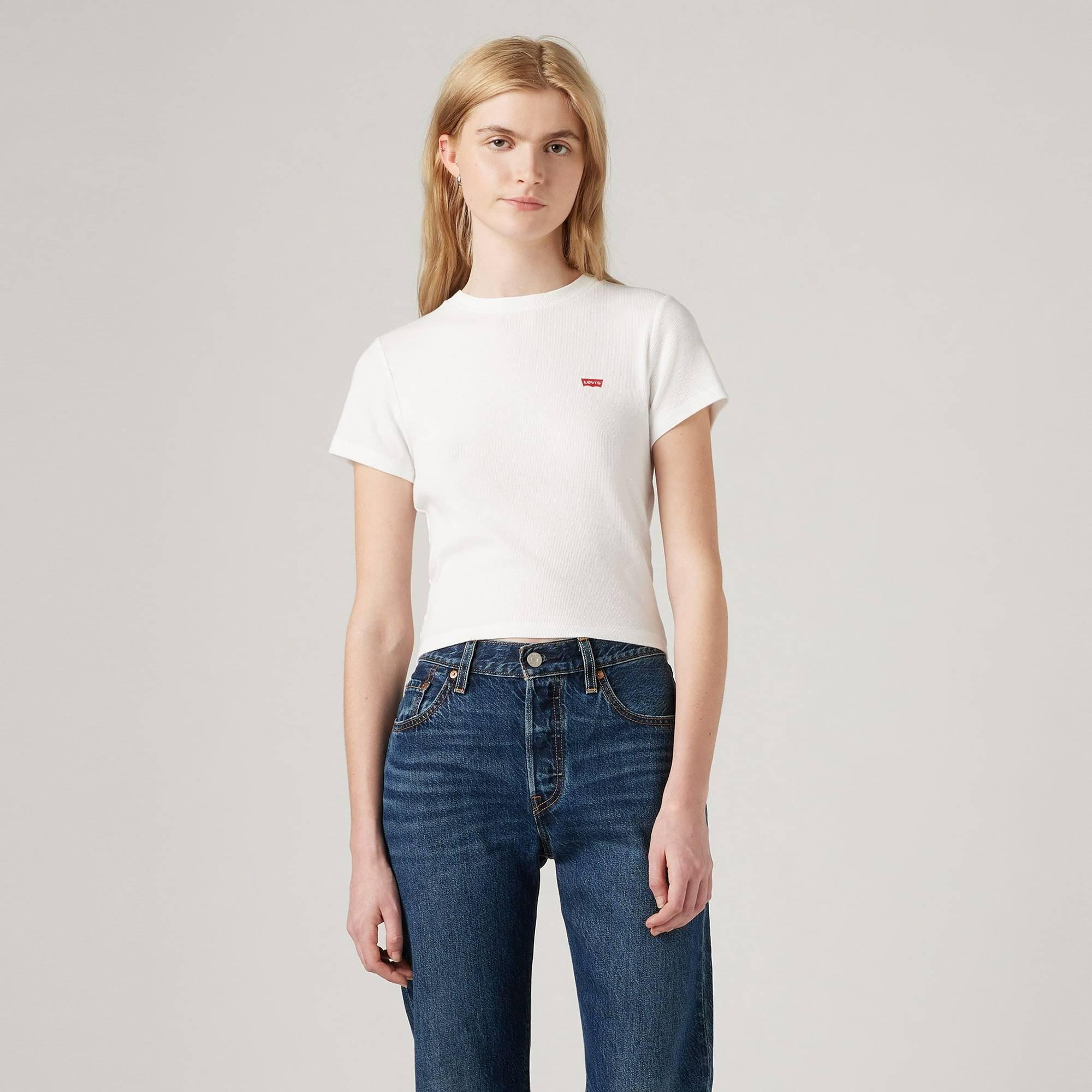 Wit - Levis - Women's Essential Sporty White Crop Tops - 2