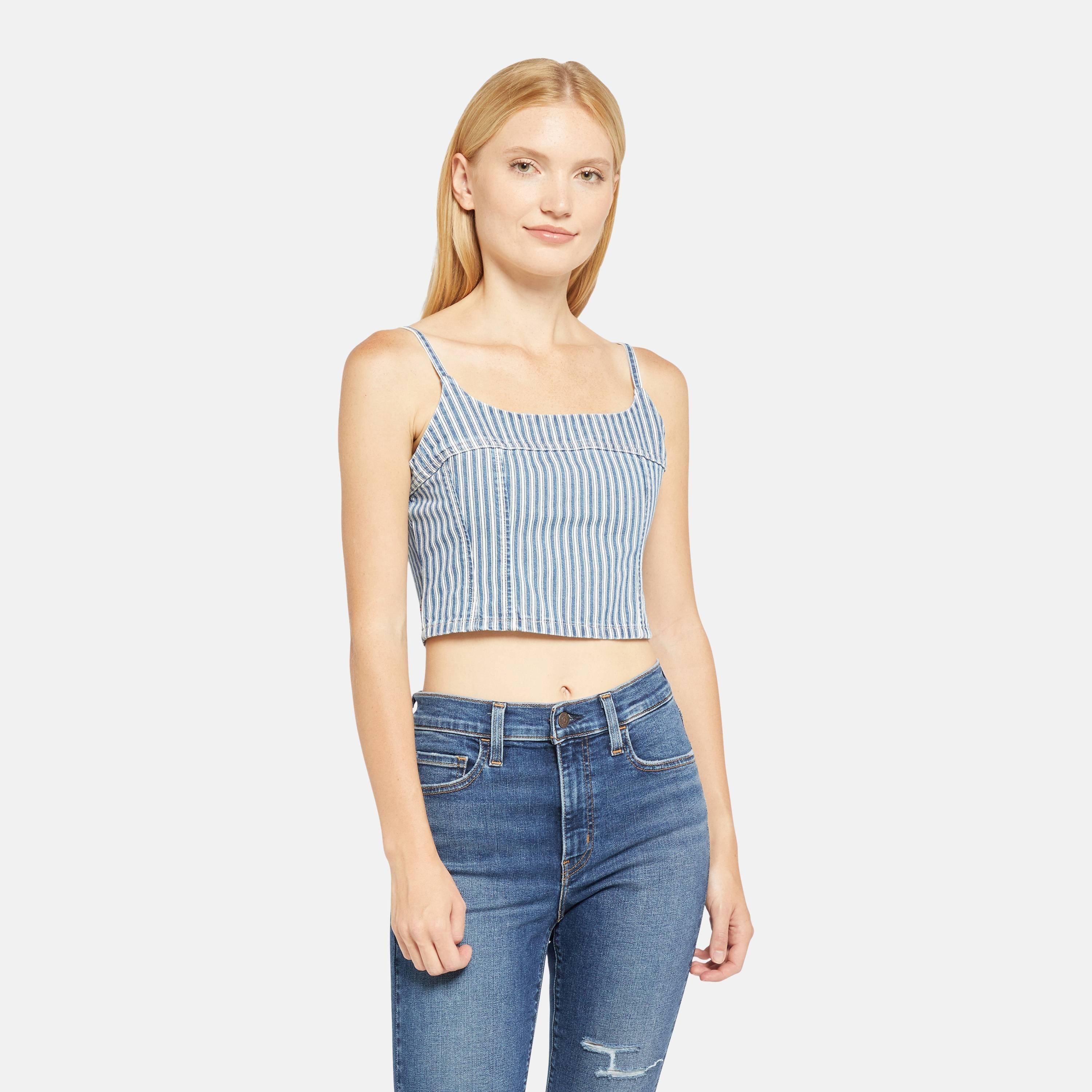 Mischa Stripe - Levis - Women's Jadine Denim Cami Vest - 2