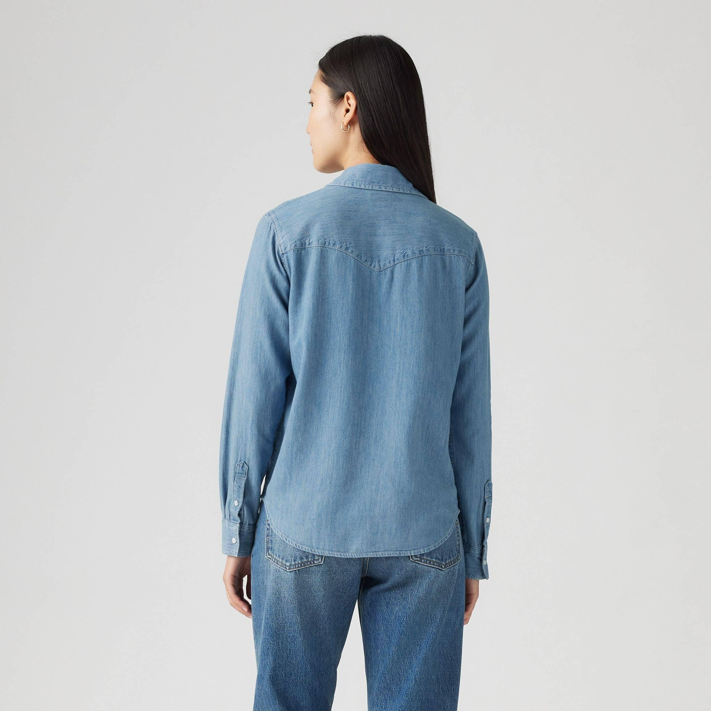 Pause Spielen - Levis - Women's Iconic Western Long-Sleeve Denim Shirt - 4