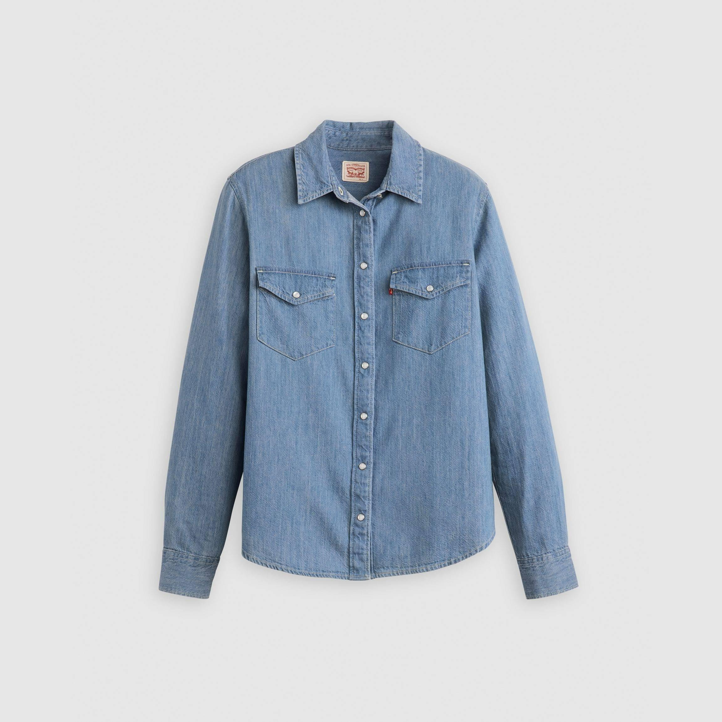 Pause Spielen - Levis - Women's Iconic Western Long-Sleeve Denim Shirt - 5