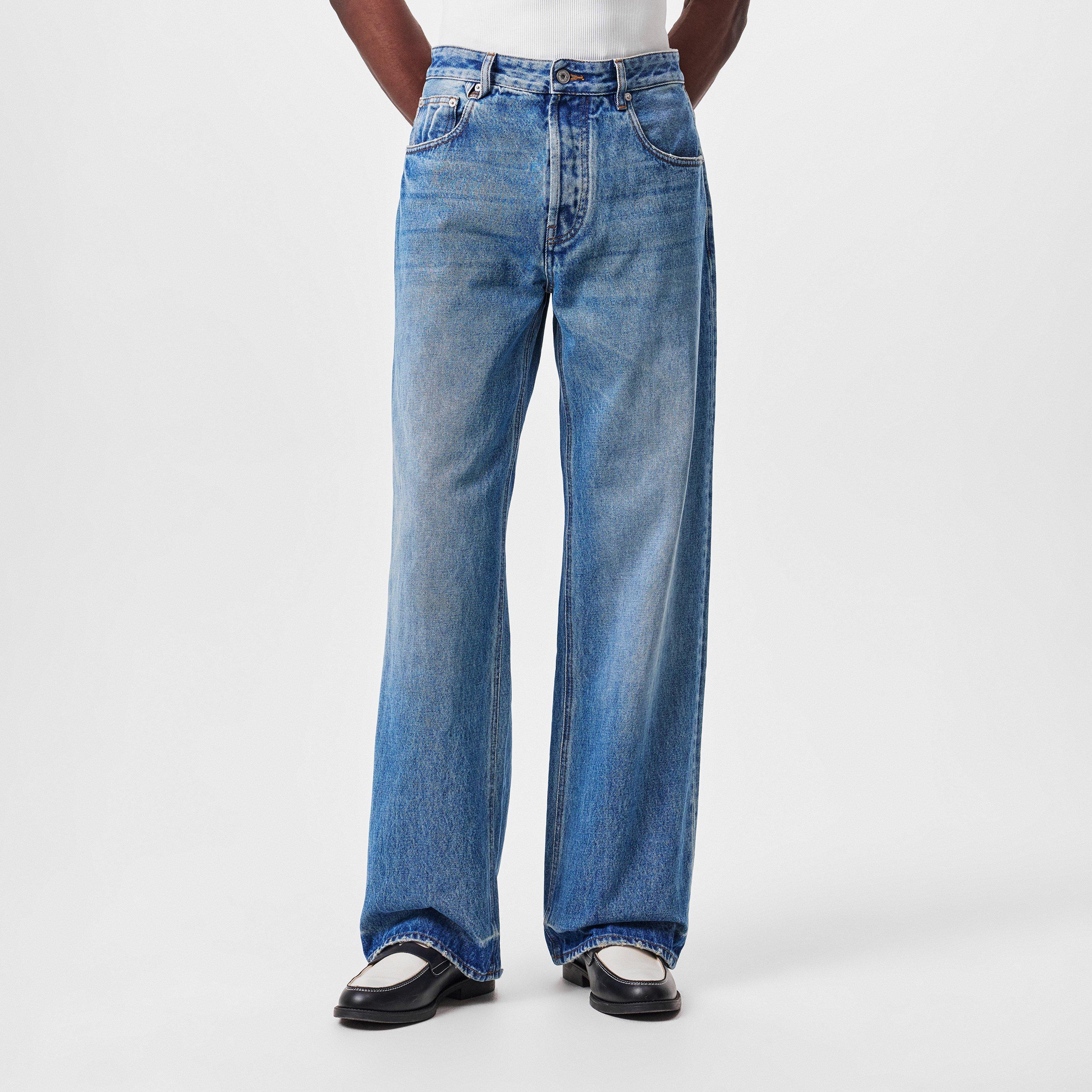 Blue - Jacquemus - Men's Jacquard Straight Leg Jeans - 3
