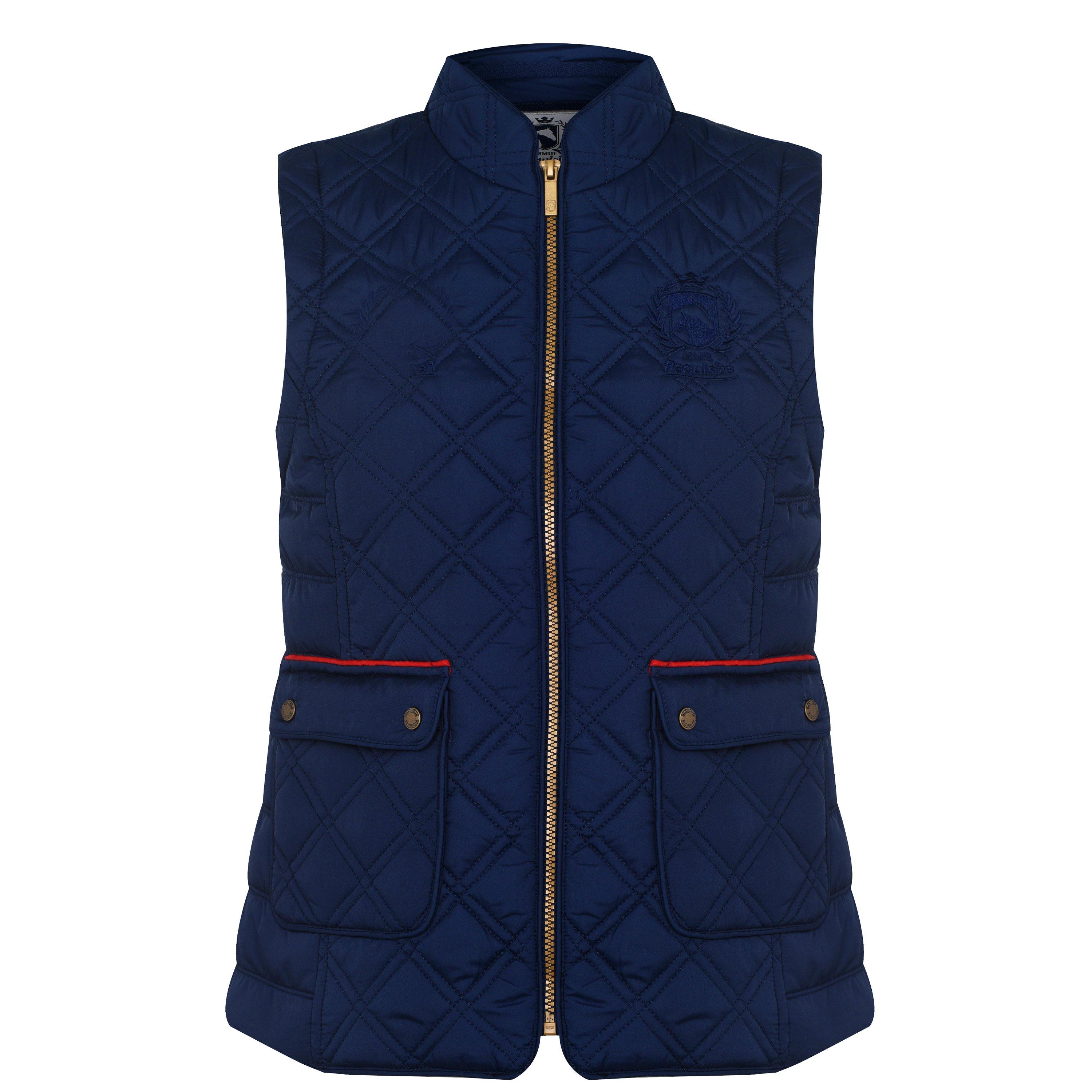 Navy - Requisite - Women's Quilted Slim Fit Gilet - 1