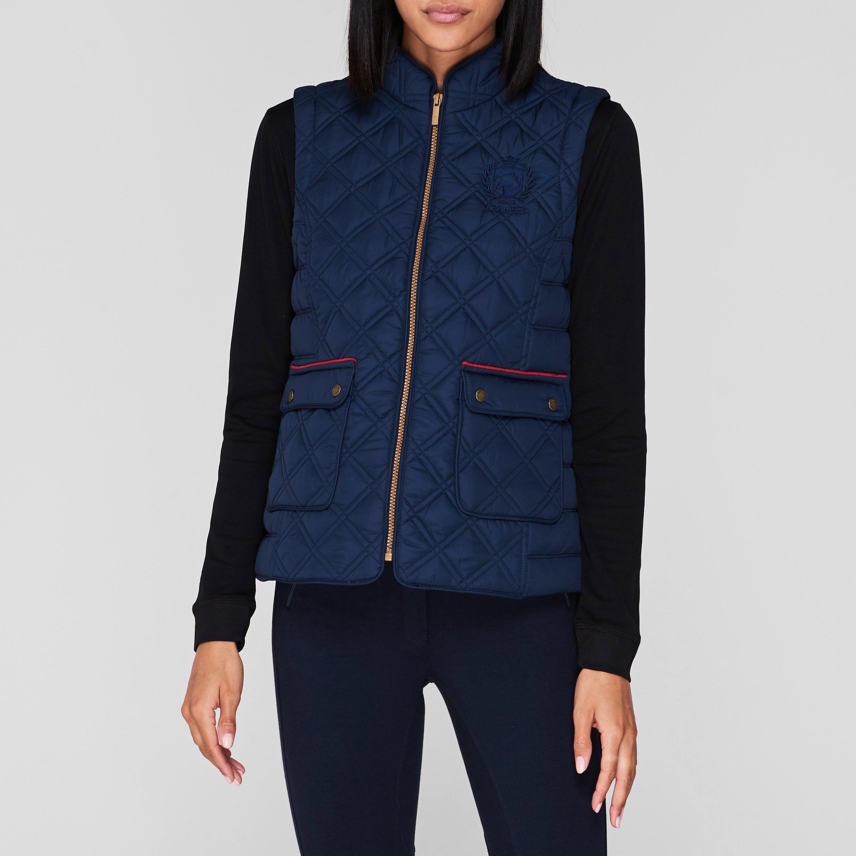 Navy - Requisite - Women's Quilted Slim Fit Gilet - 2