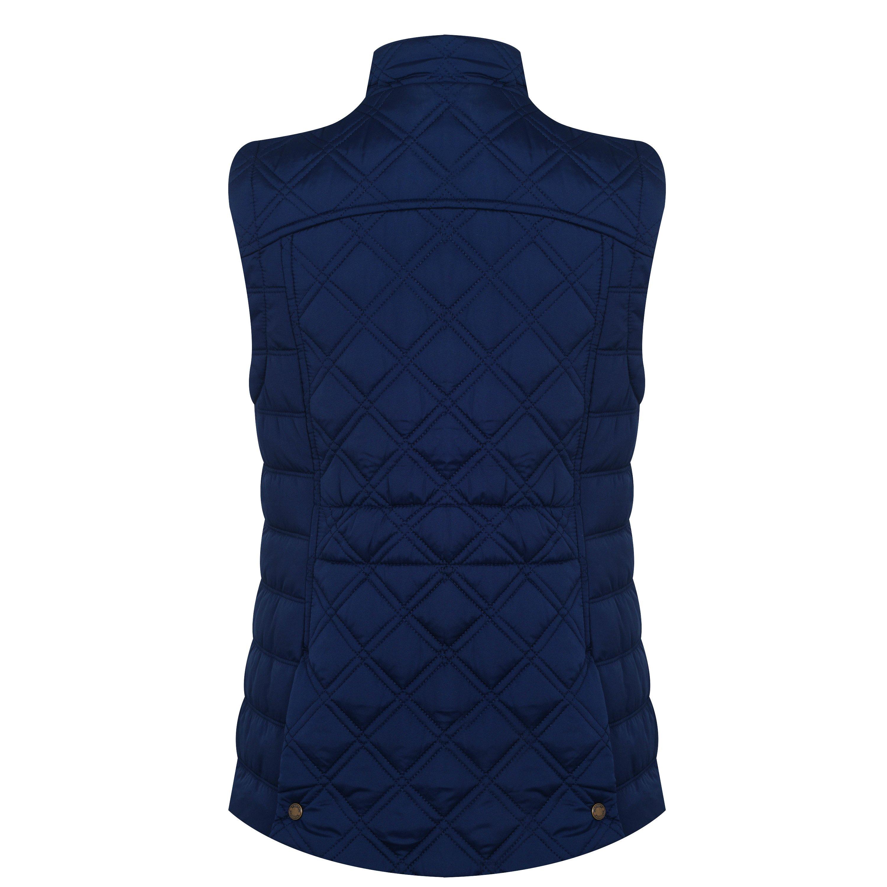 Navy - Requisite - Women's Quilted Slim Fit Gilet - 7