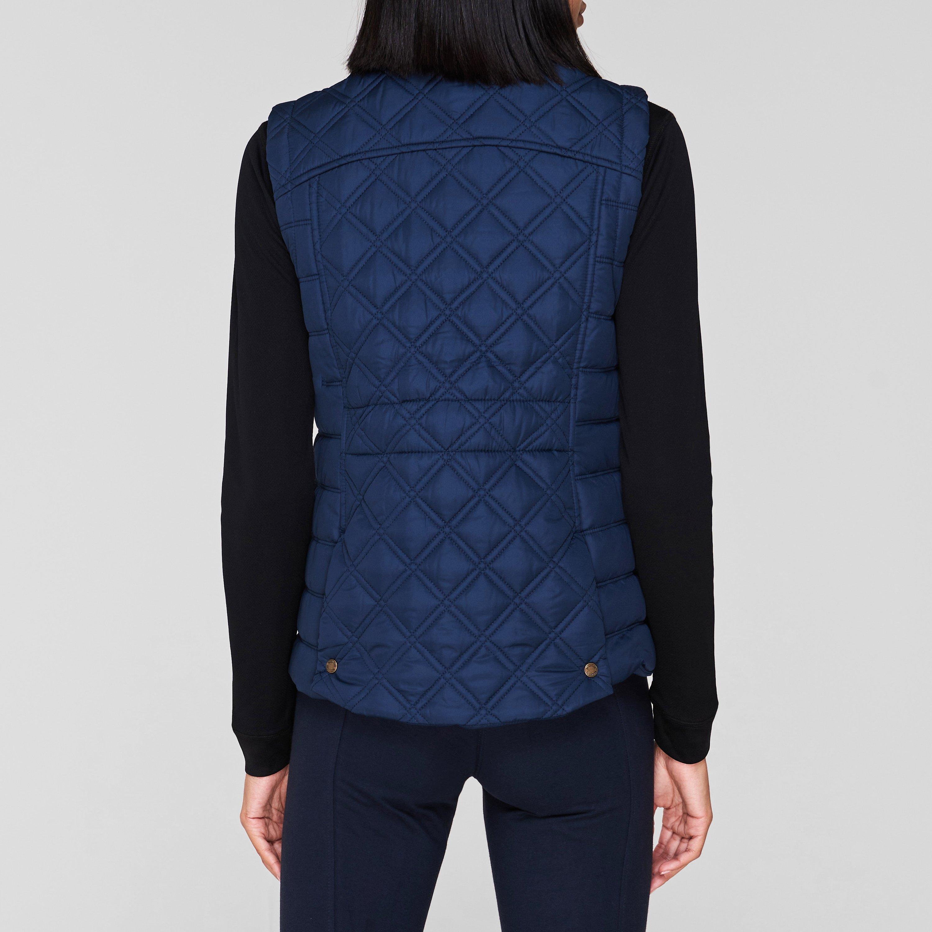 Navy - Requisite - Women's Quilted Slim Fit Gilet - 3