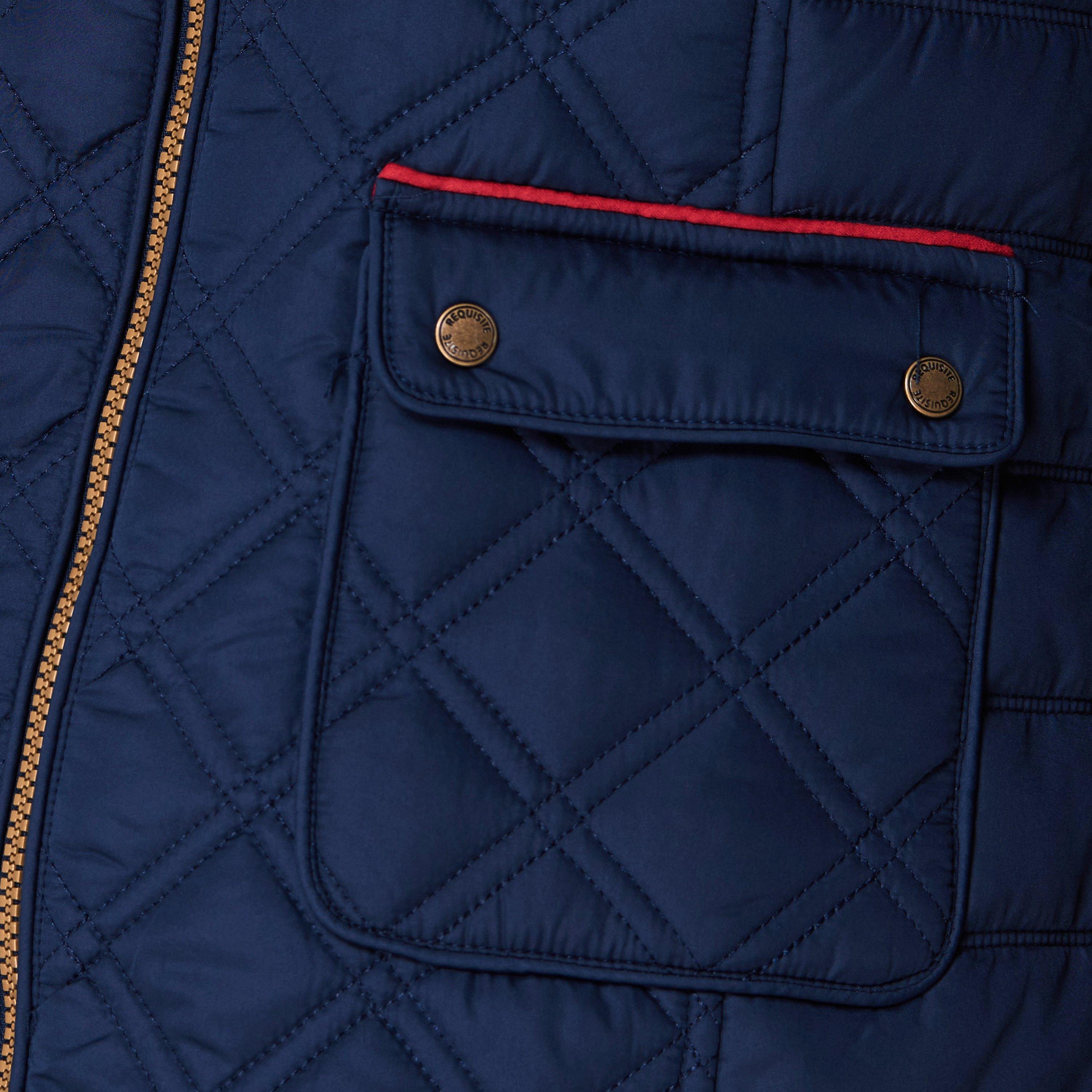 Navy - Requisite - Women's Quilted Slim Fit Gilet - 5