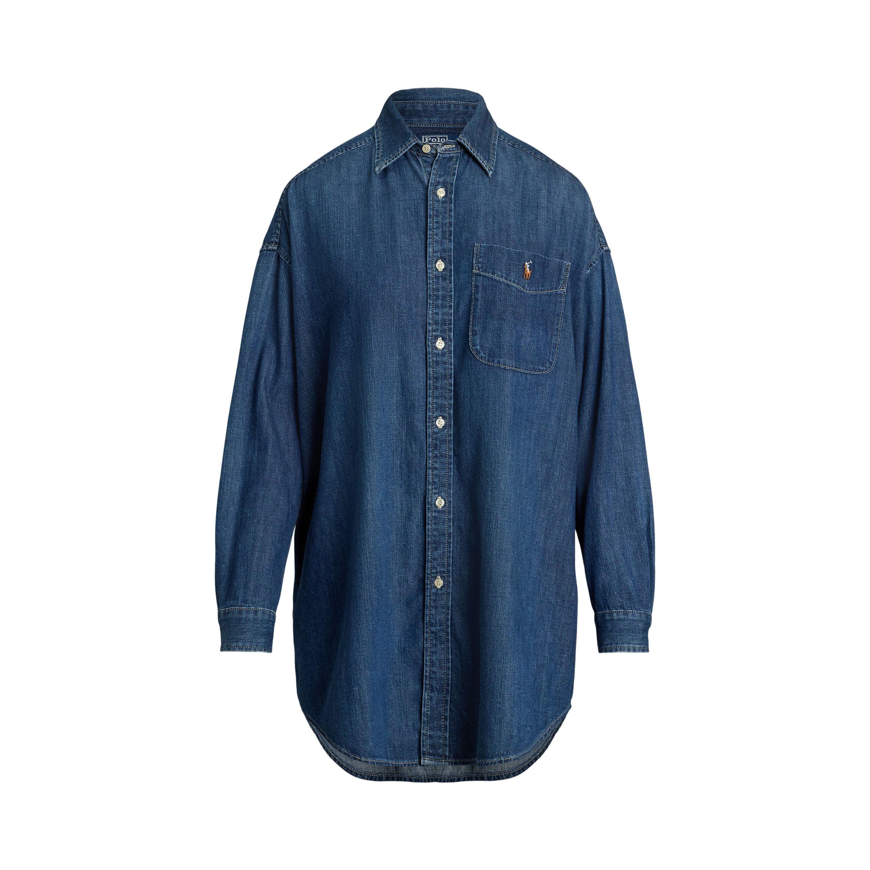 Polo Ralph Lauren Women's Remy Wash Oversized Denim Shirt - 8 (XS)
