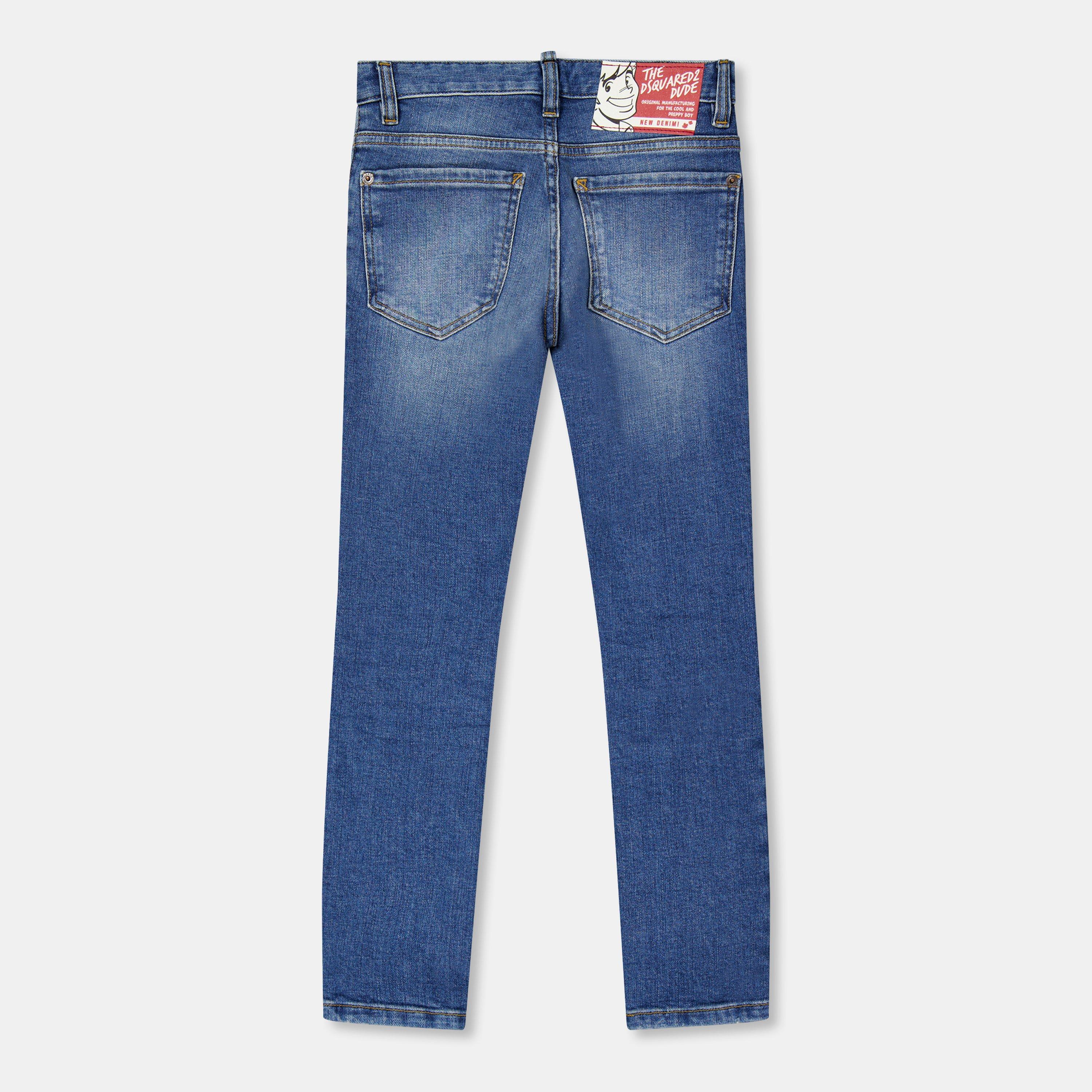 Blue DQ01 - DSquared2 - Kids' DSQ Logo Slim Fit Jeans - 2