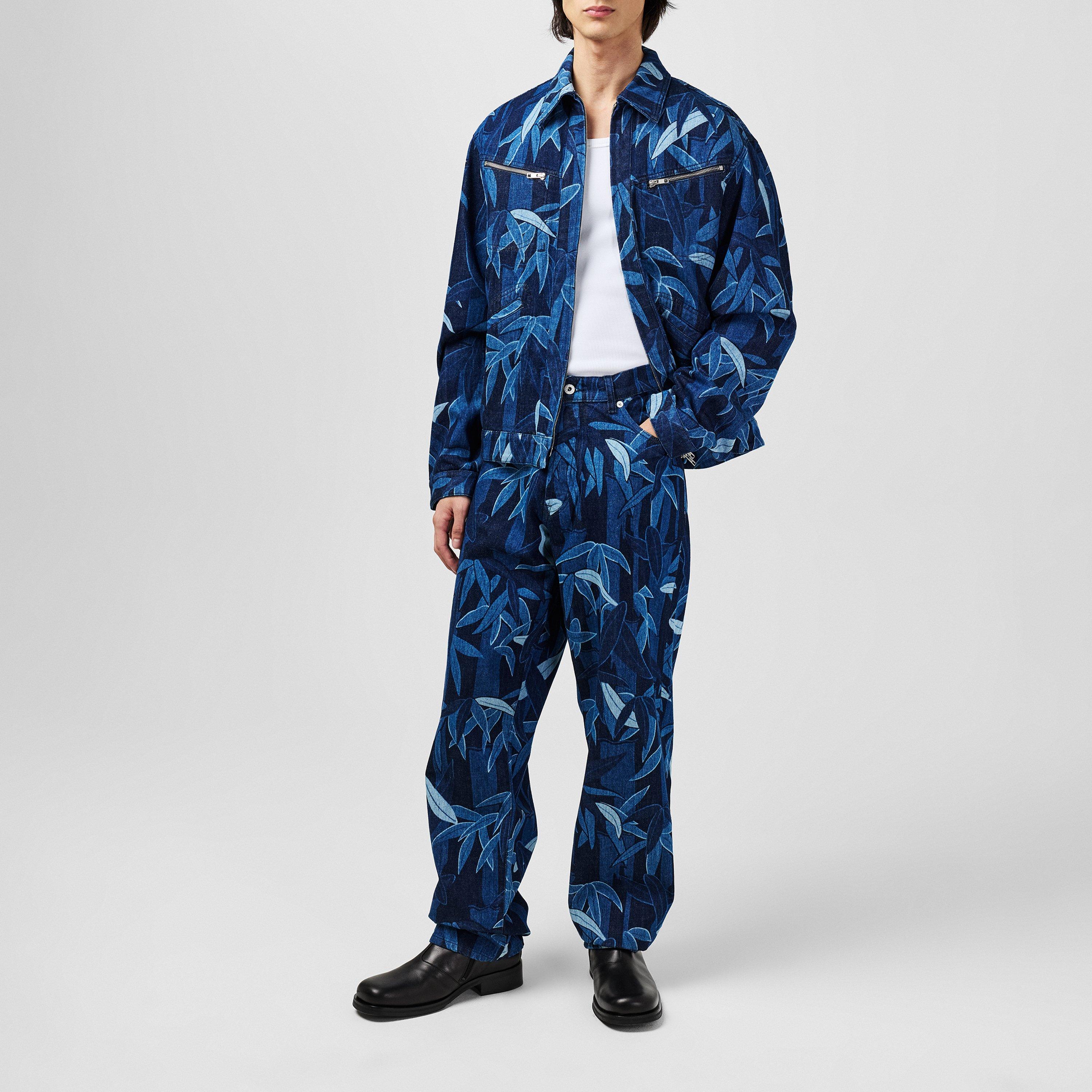 Blue - Kenzo - Men's Hawaiian Straight Leg Jeans - 6