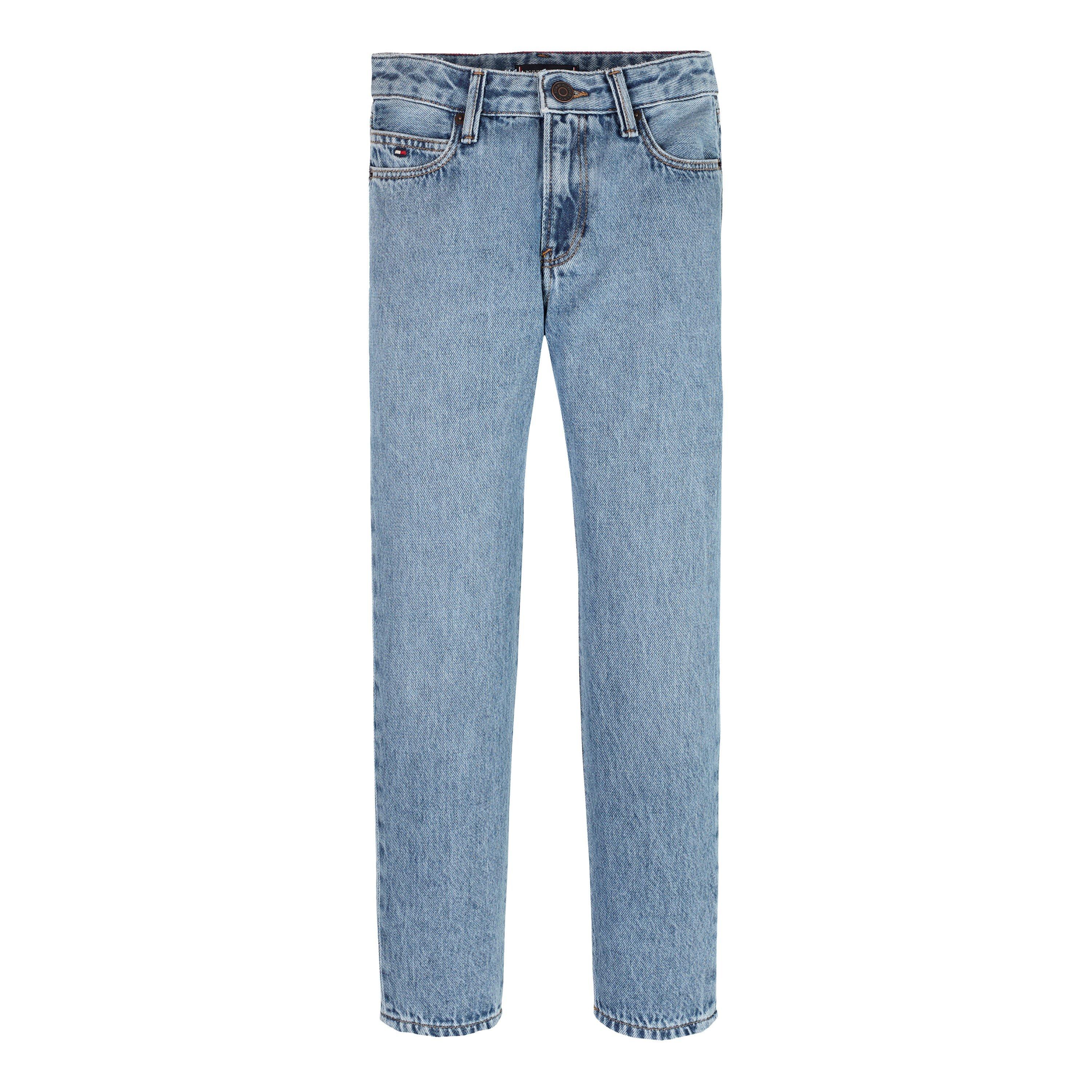 Middenblauw 1AP - Tommy Hilfiger - Kids' Modern Blue Denim Straight Leg Jeans - 4