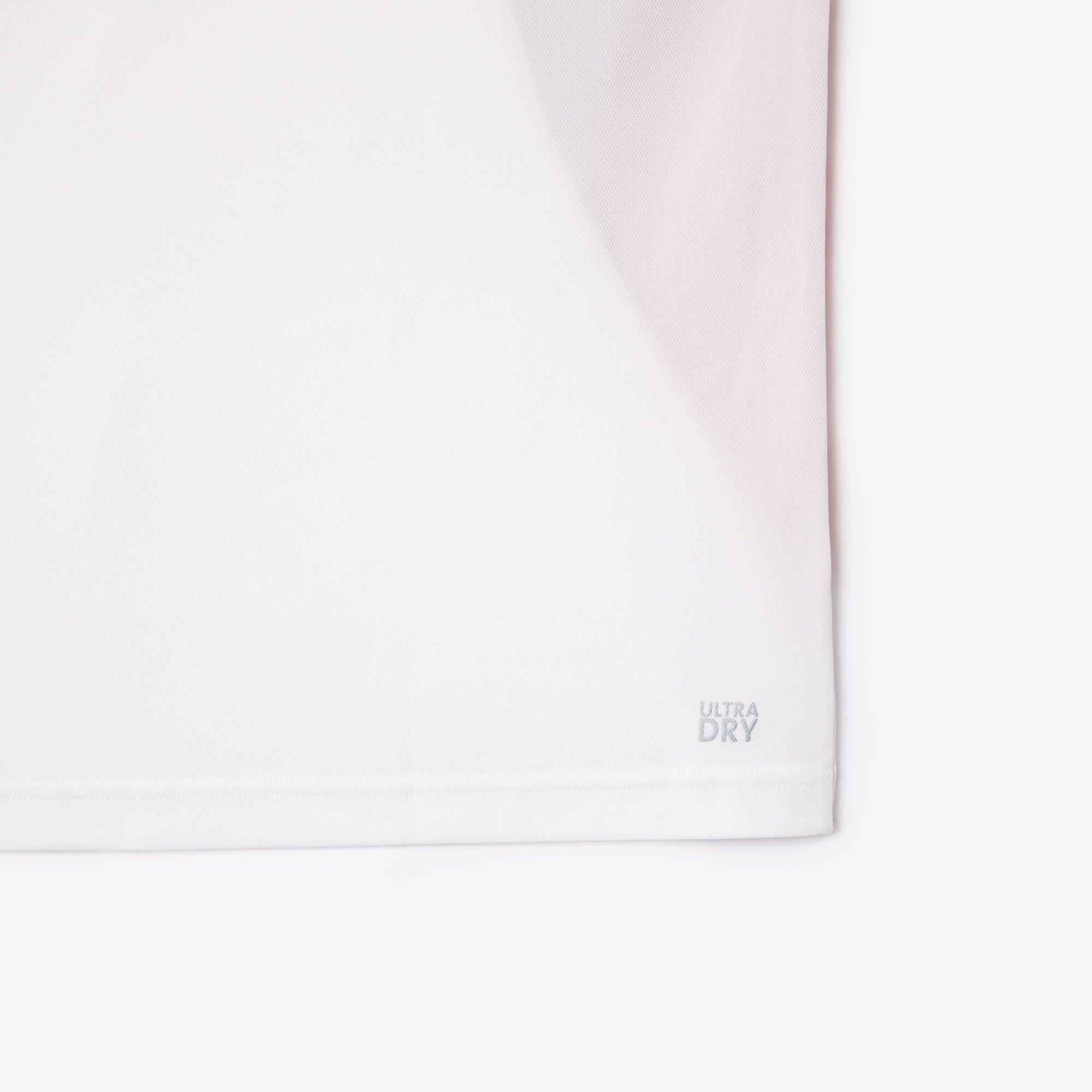 White - Lacoste - Novak Djokovic  piqué Lacoste Sport T-shirt - 3