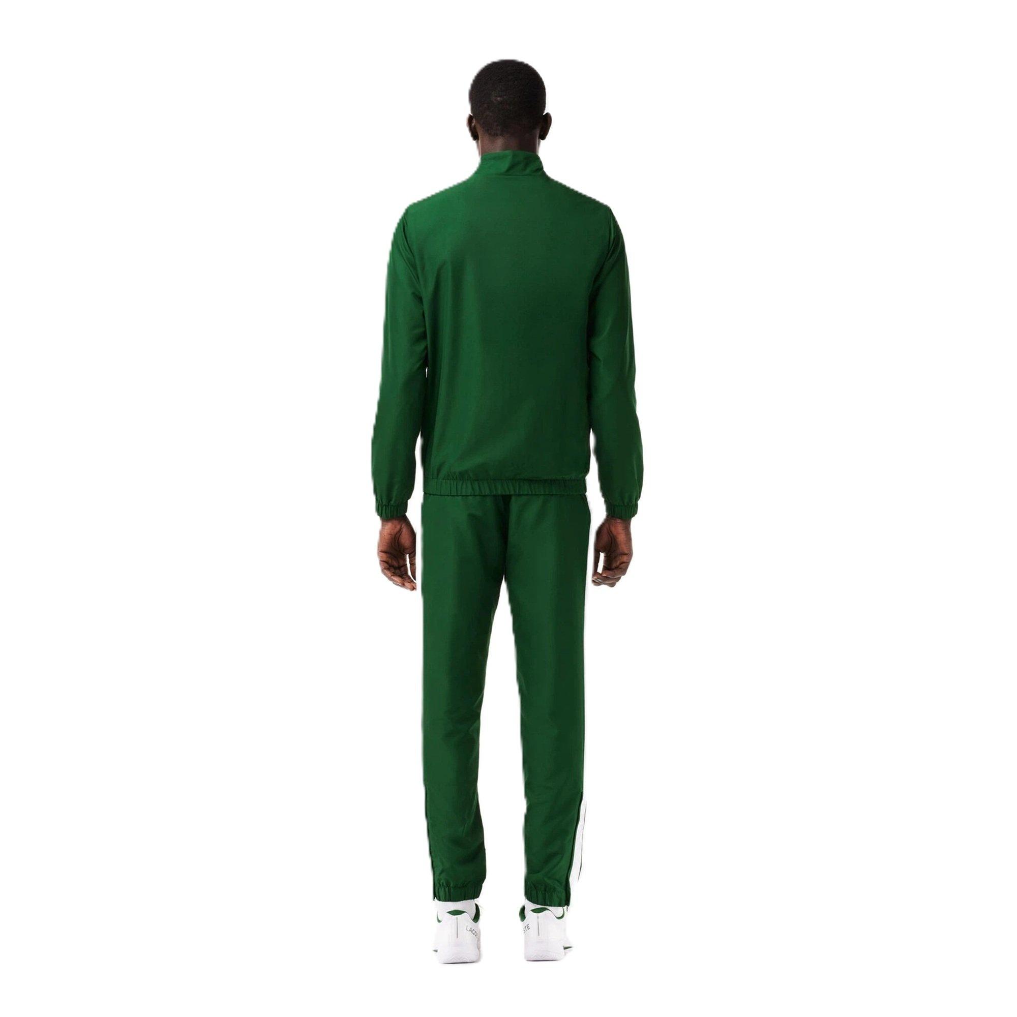 Green/White - Lacoste - Men's Logo Stripe Performance Tracksuit - 2