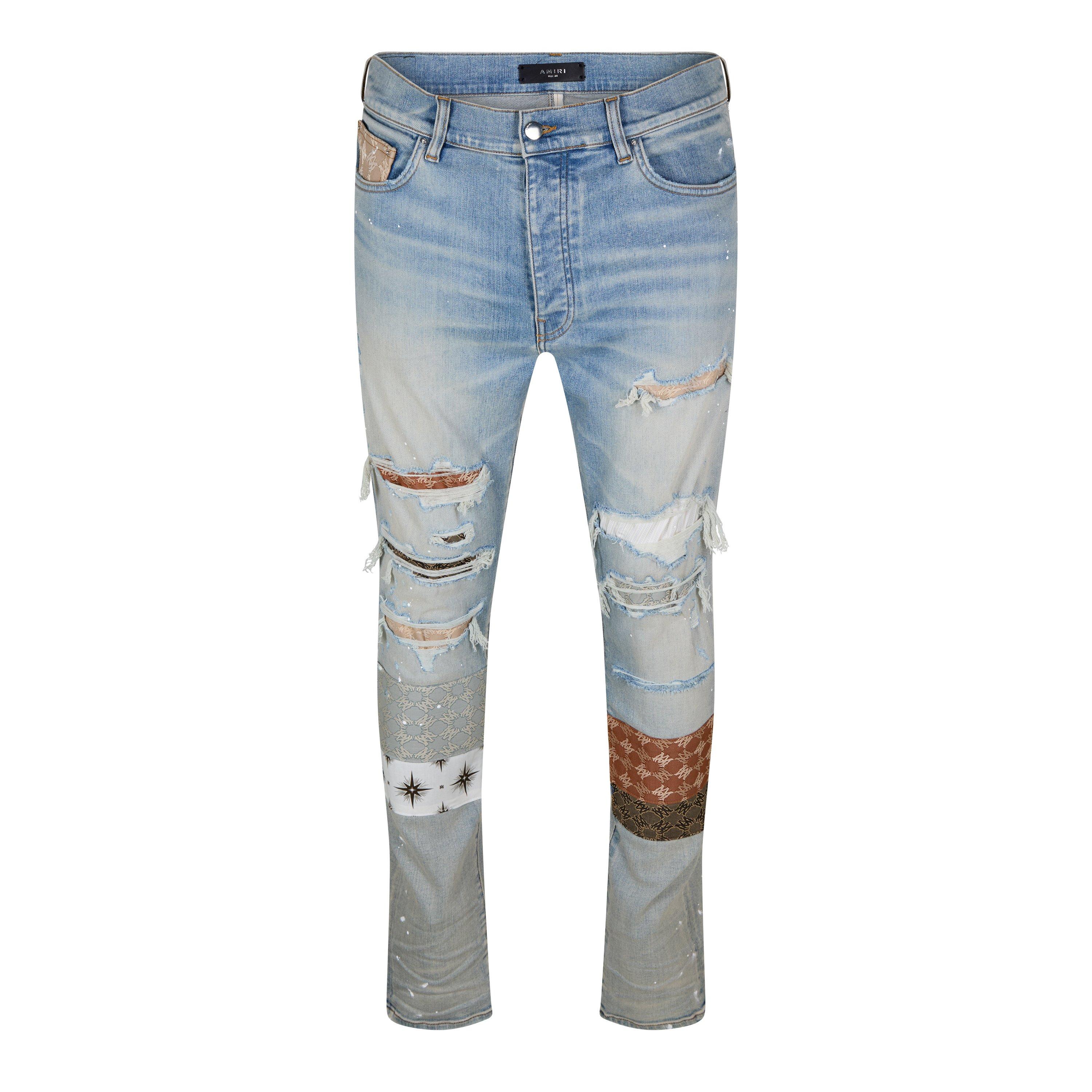 Amiri Men's Distressed Skinny Jeans - Antique Indigo - L