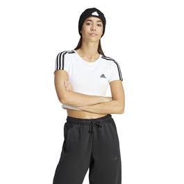 adidas Essentials 3 Stripes T Shirt Womens