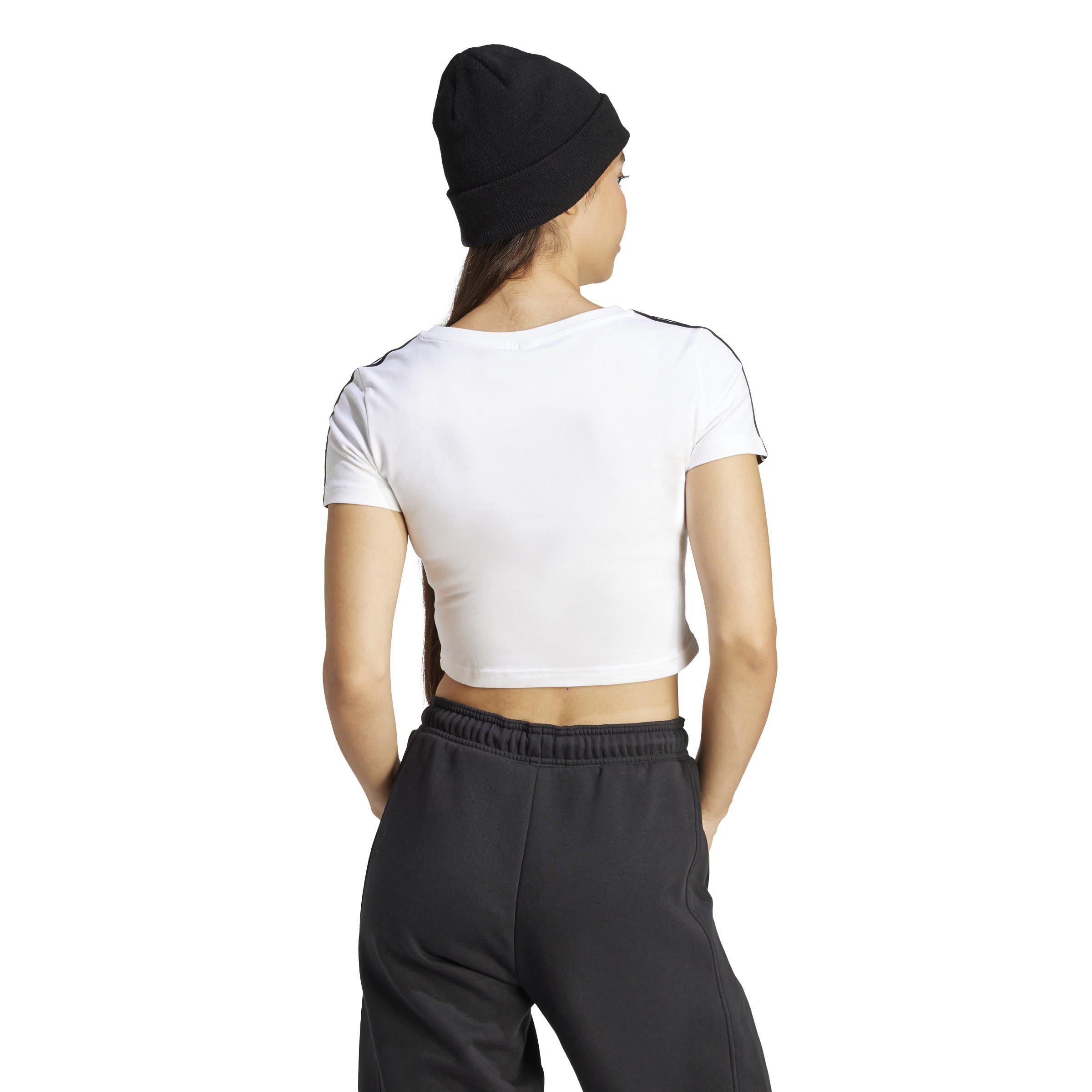 Wit - adidas - Essentials 3-Stripes T-Shirt Womens - 2