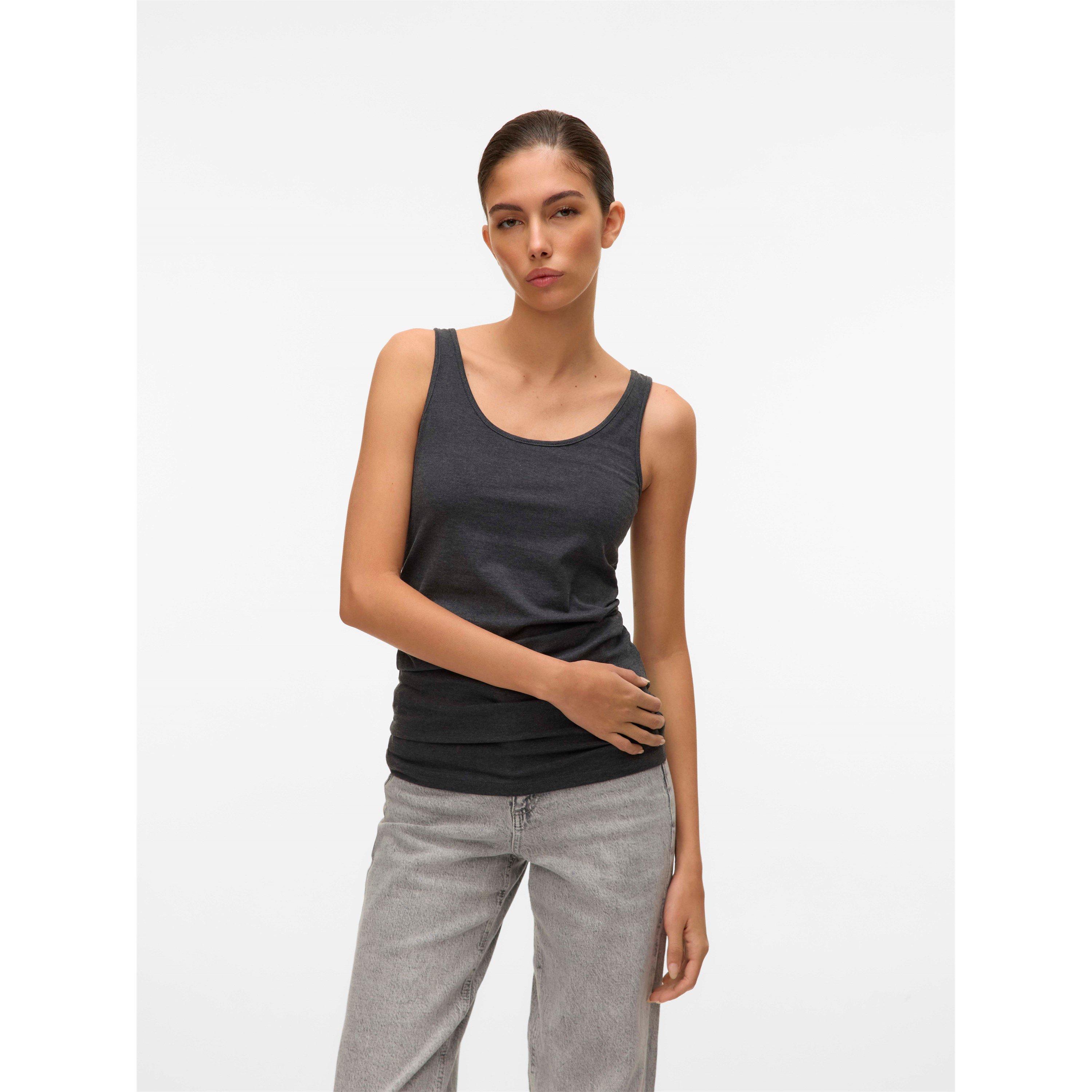Dk Grey Melange - Vero Moda - Women's Tank Vest - 3