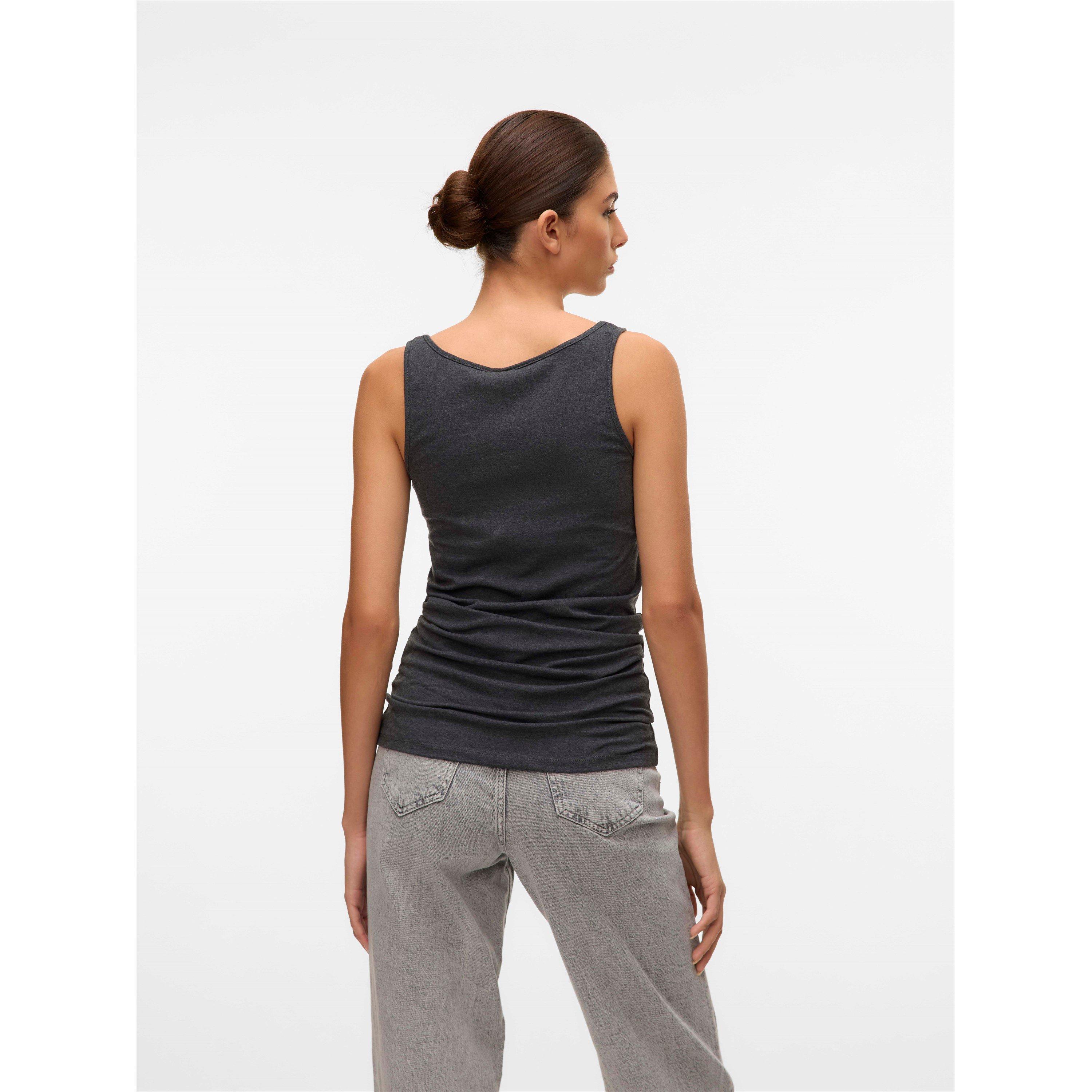 Dk Grey Melange - Vero Moda - Women's Tank Vest - 4