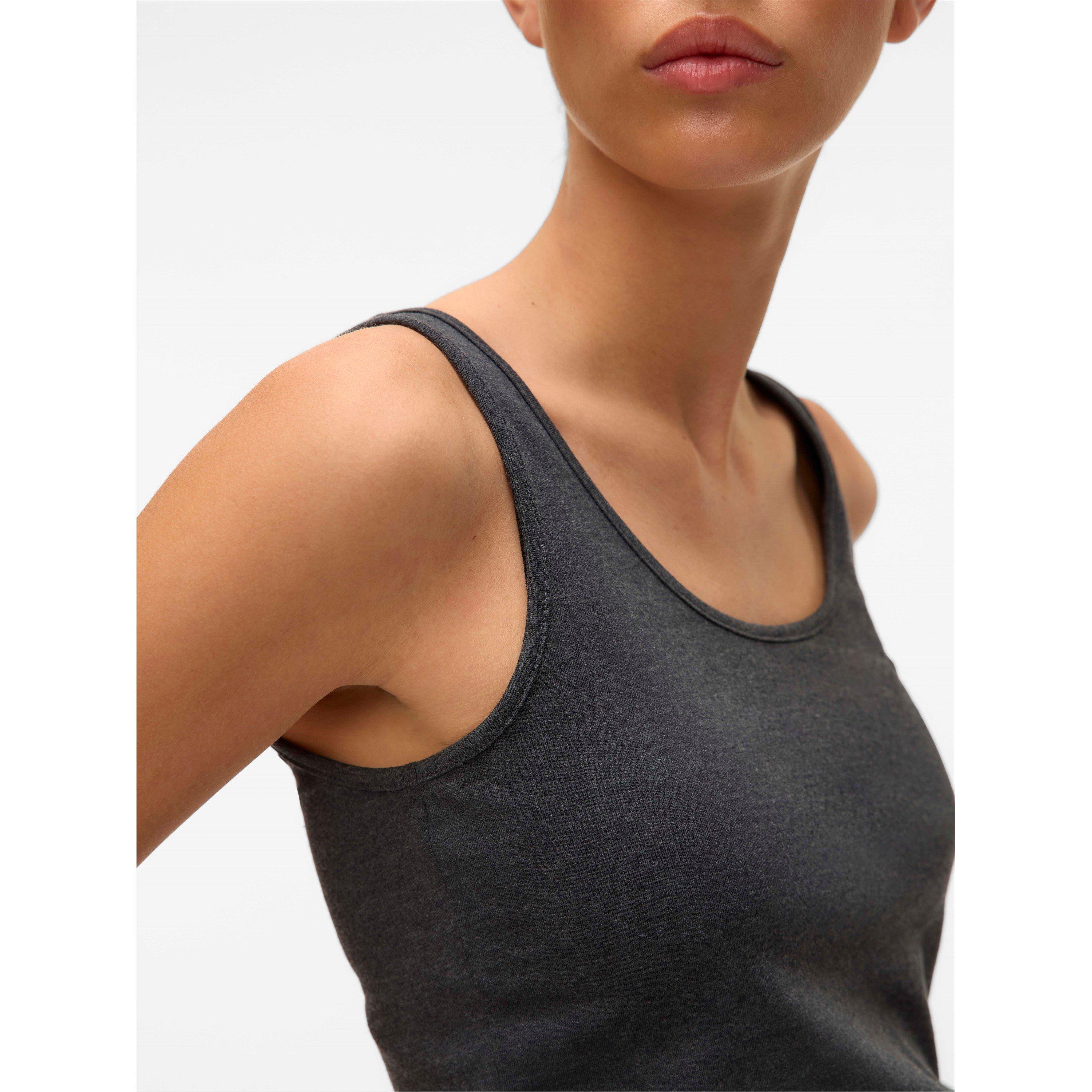 Dk Grey Melange - Vero Moda - Women's Tank Vest - 5