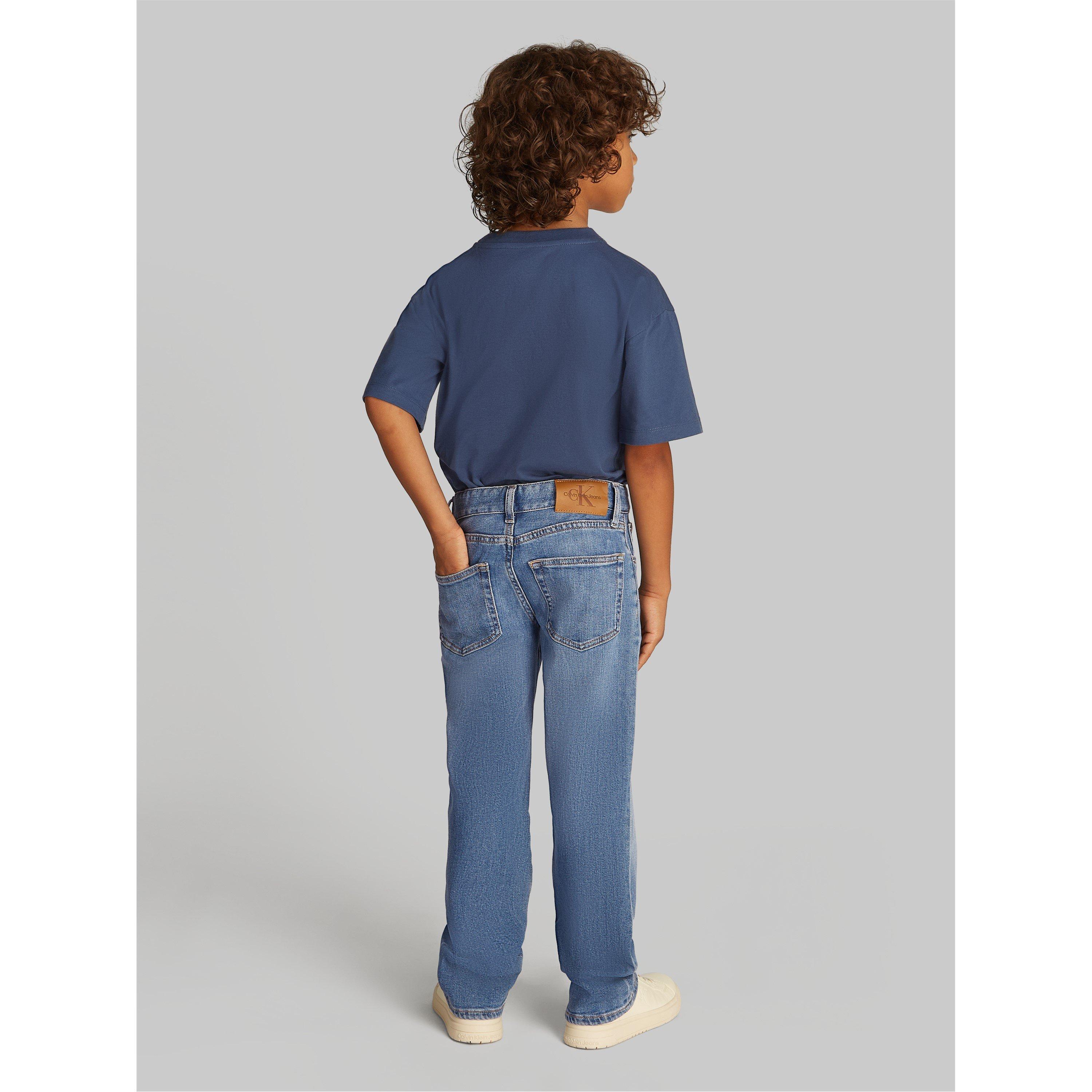 Blød Blå 1A4 - Calvin Klein Jeans - Kids' Soft Blue Straight Leg Jeans - 2