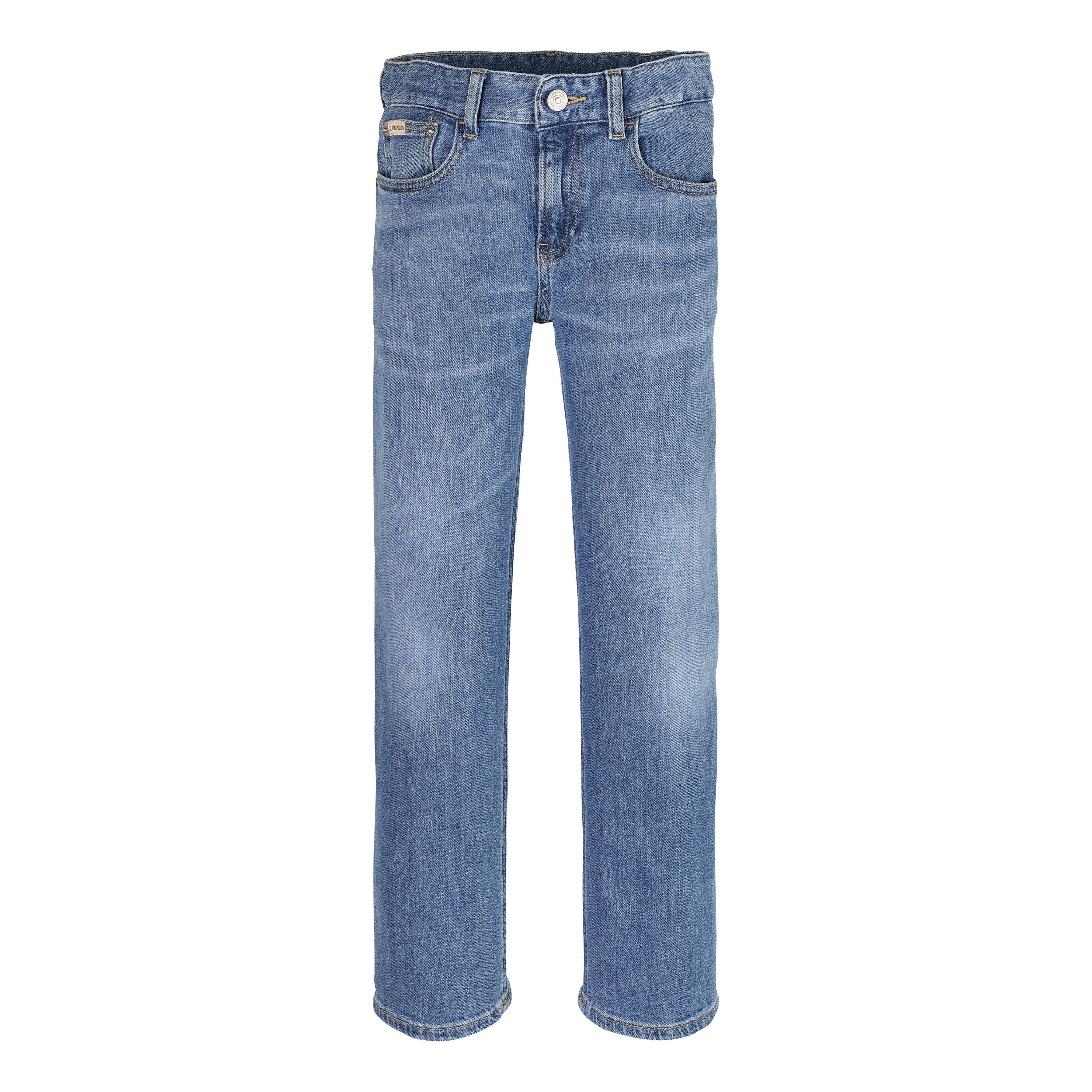 Blød Blå 1A4 - Calvin Klein Jeans - Kids' Soft Blue Straight Leg Jeans - 4