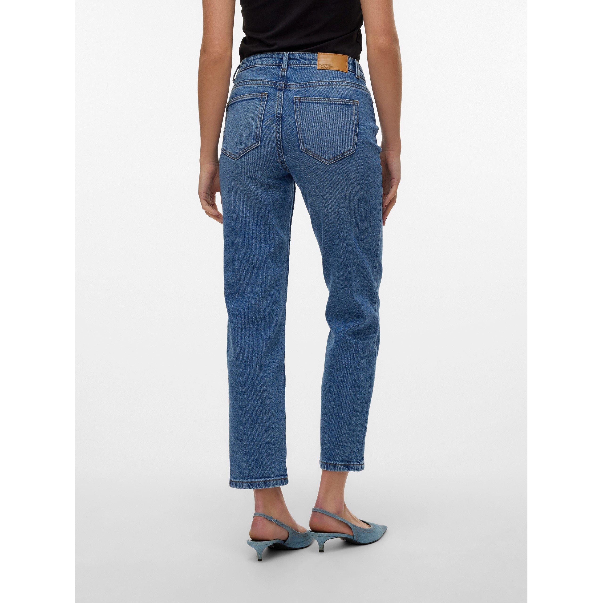 Medium Denim - Vero Moda - Women's Straight Leg Jeans - 2