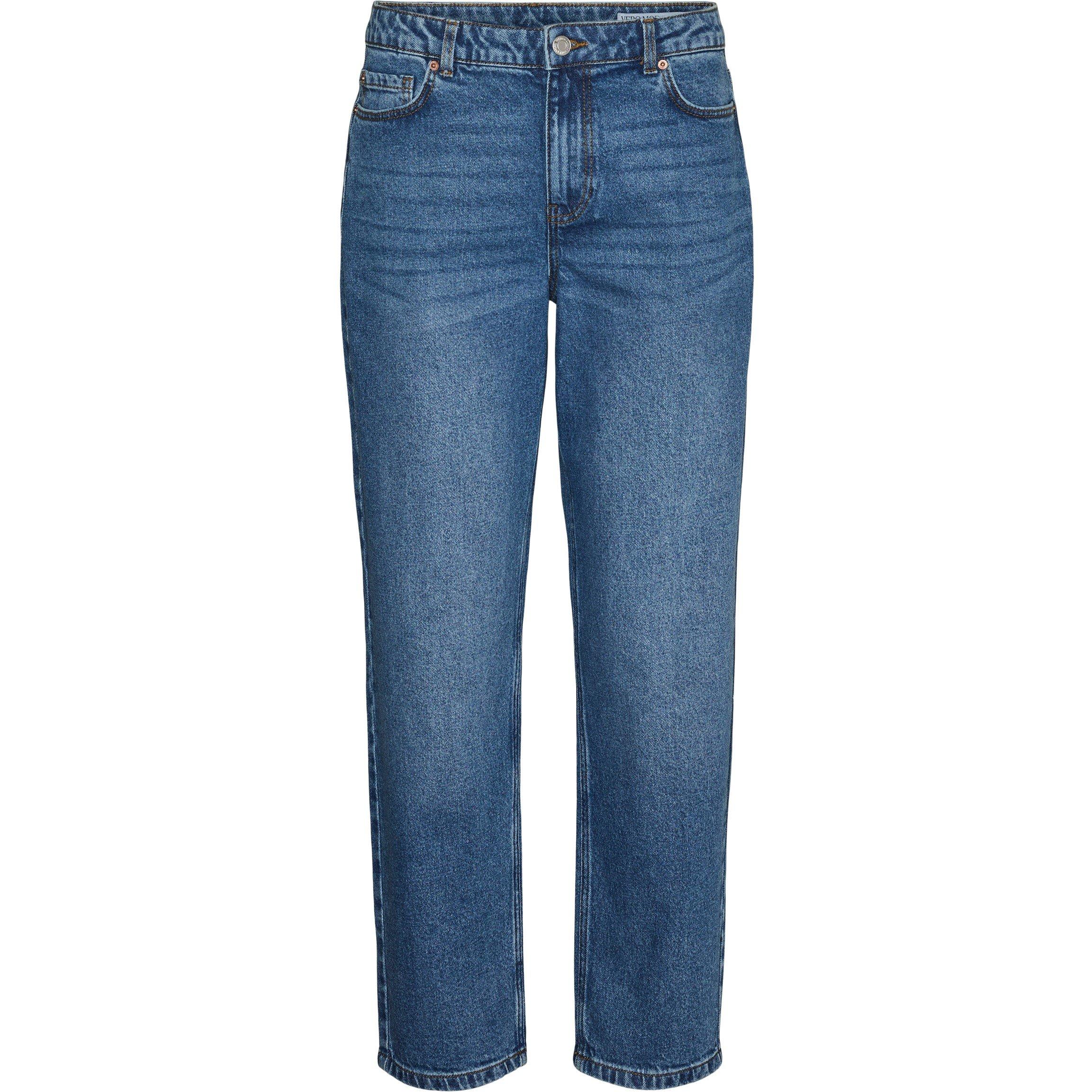 Medium Denim - Vero Moda - Women's Straight Leg Jeans - 6
