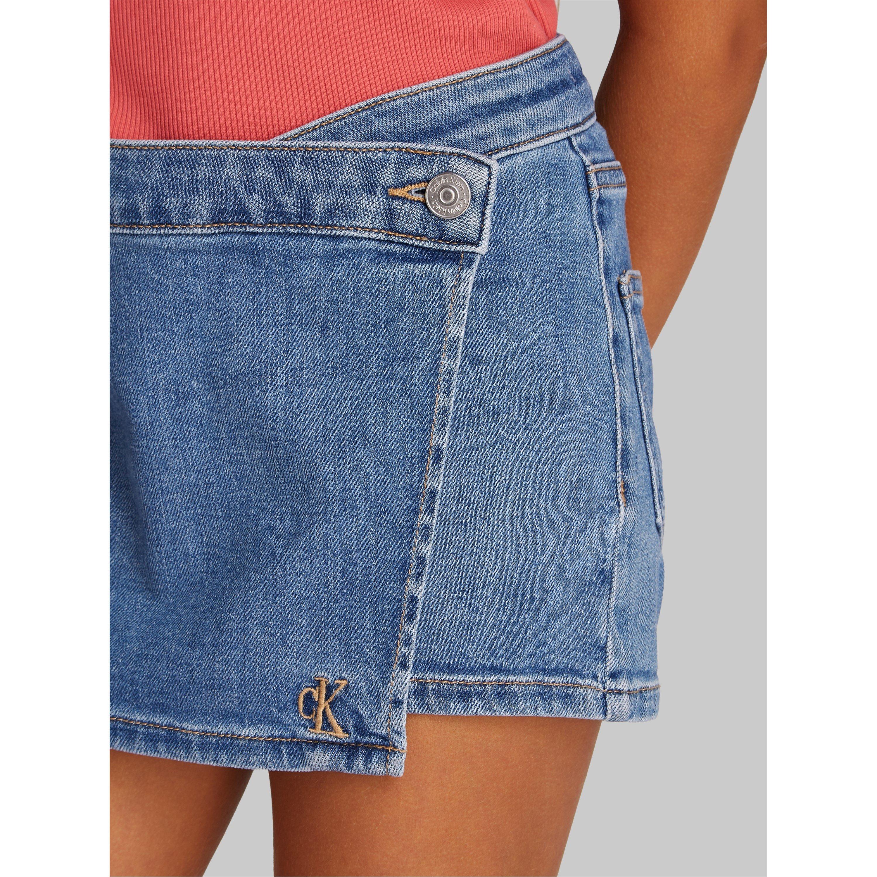Zacht Blauw 1A4 - Calvin Klein Jeans - Kids' Soft Blue Denim Shorts - 3