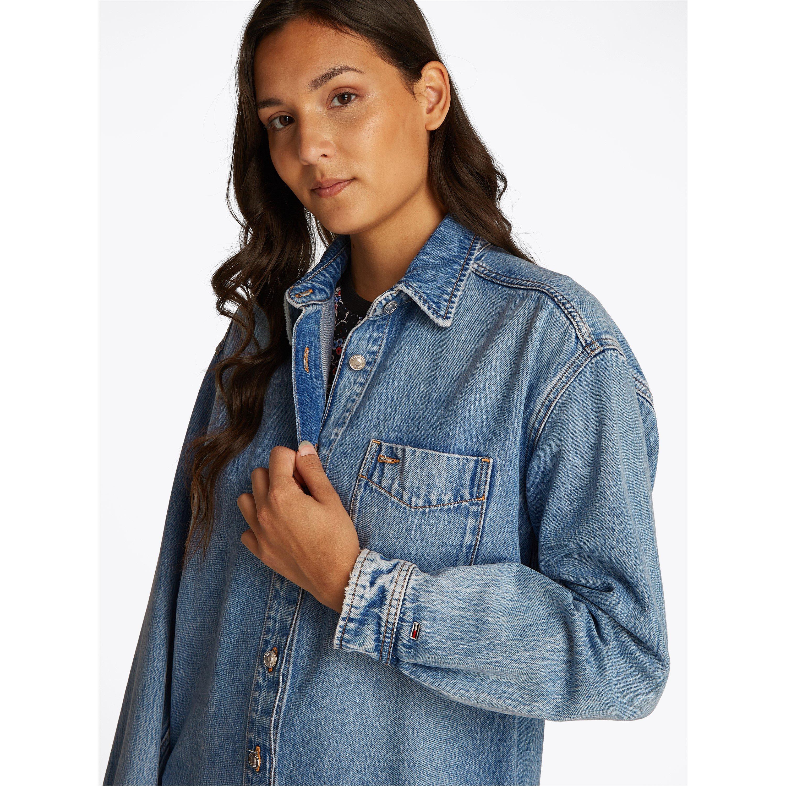Denim leggero - Tommy Jeans - Women's Relaxed Long-Sleeve Denim Shirt - 2