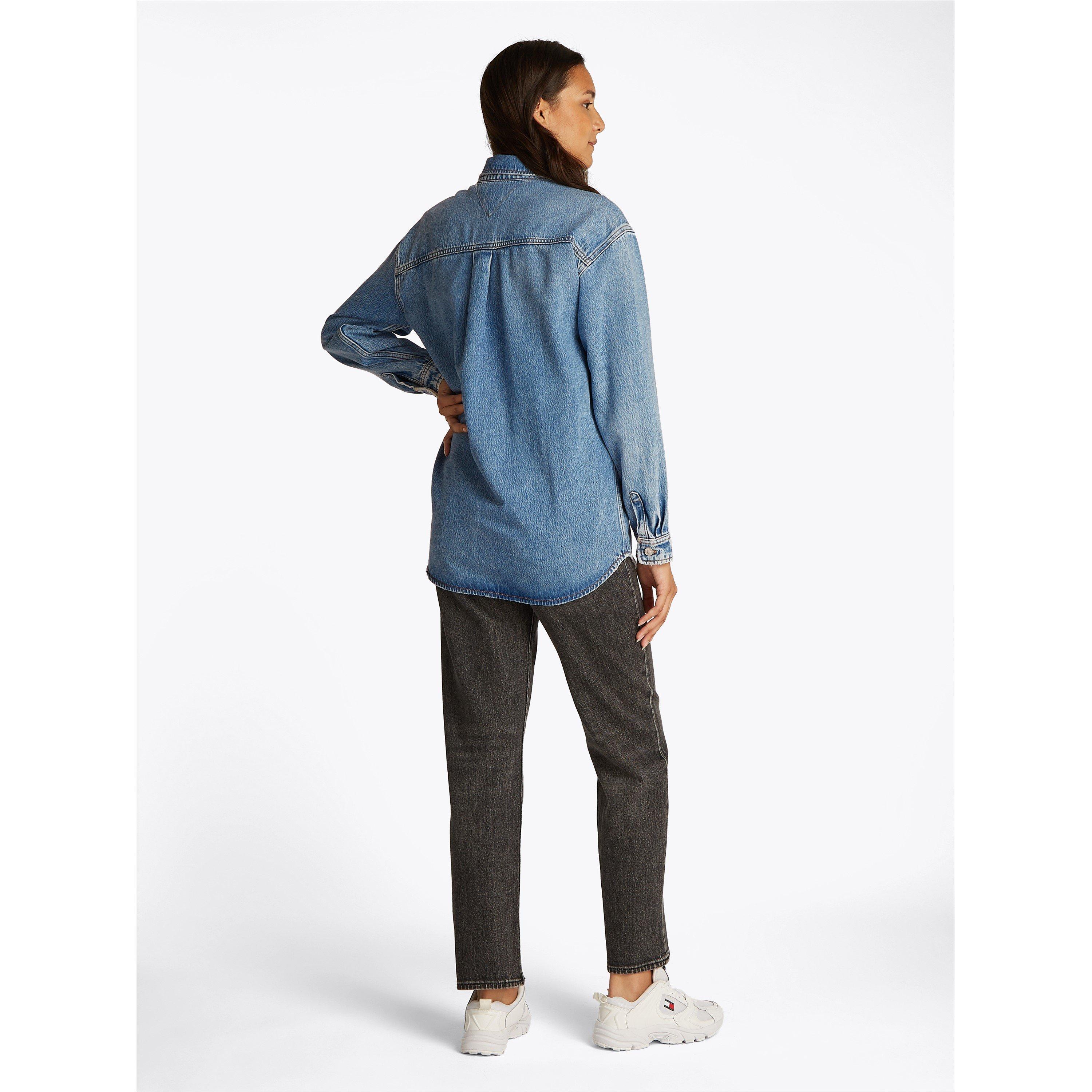 Denim leggero - Tommy Jeans - Women's Relaxed Long-Sleeve Denim Shirt - 4