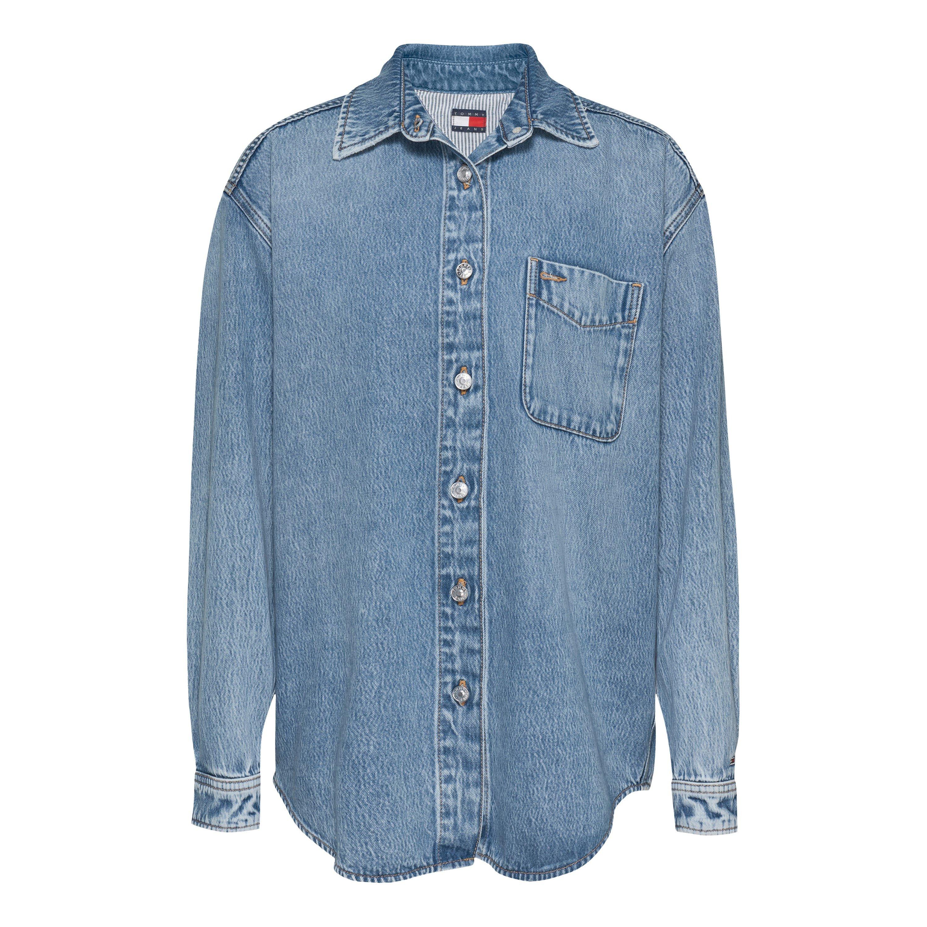 Denim leggero - Tommy Jeans - Women's Relaxed Long-Sleeve Denim Shirt - 5