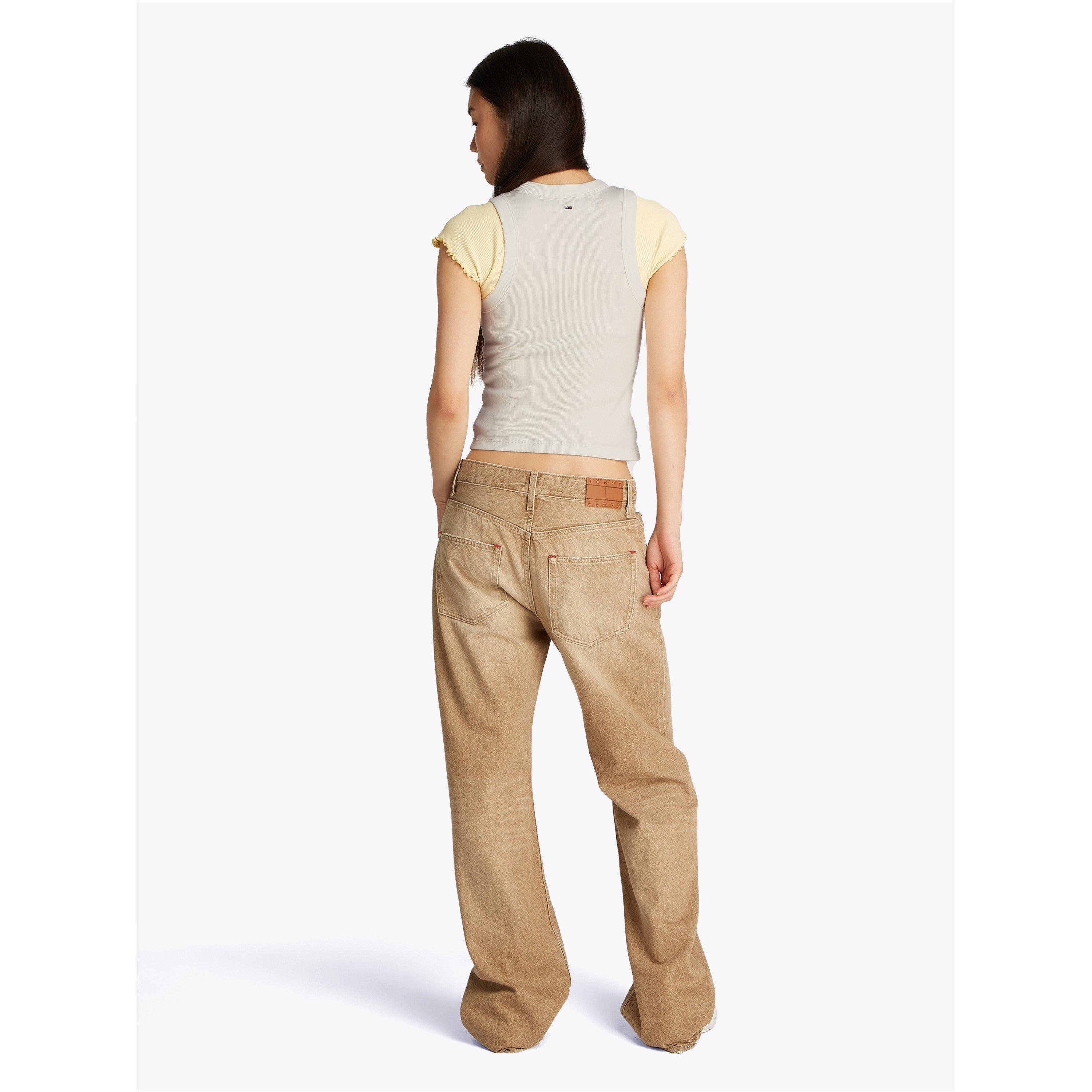 Ecru - Tommy Jeans - Women's Slim Tank Top Vest - 6