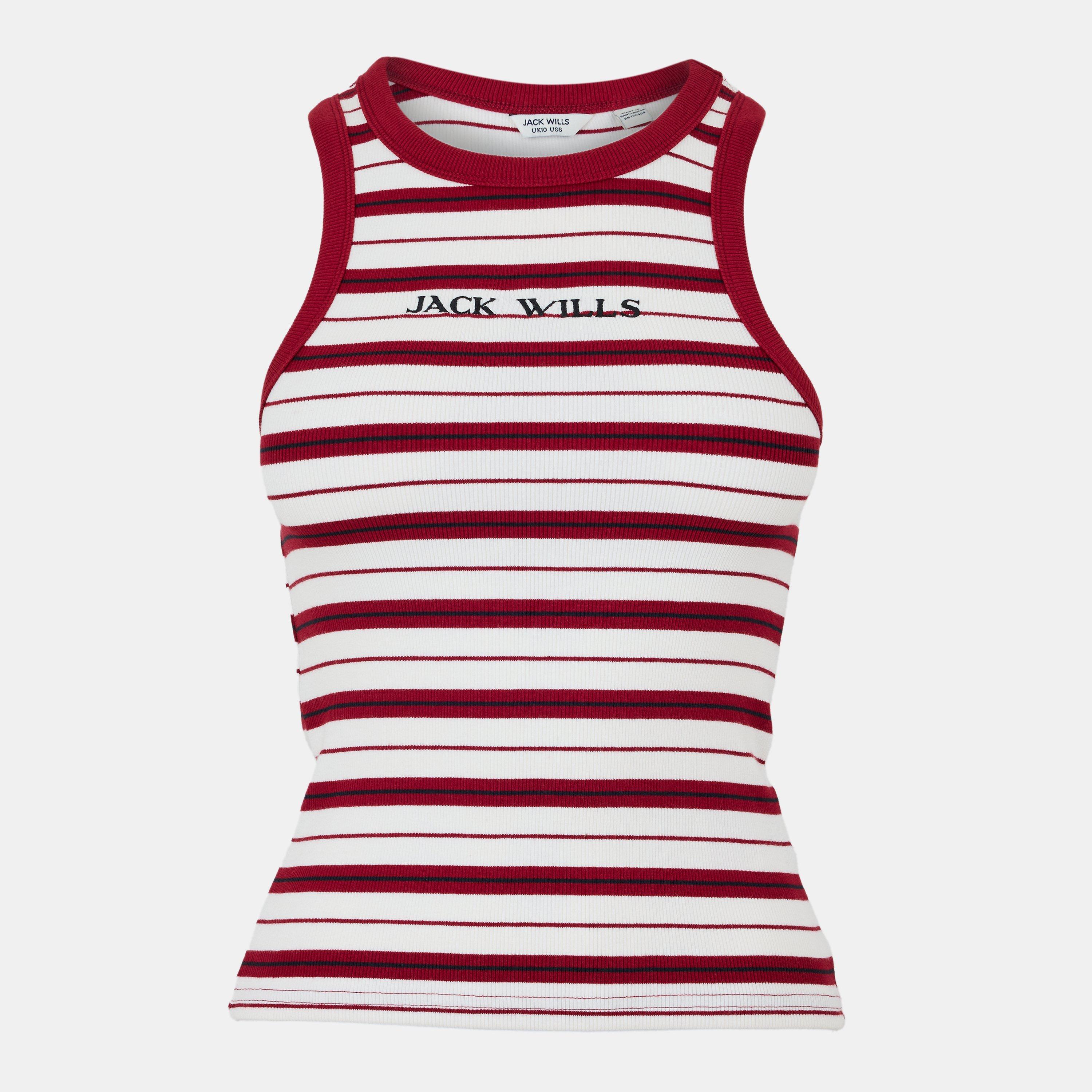 Red Stripe - Jack Wills - Women's JW Striped Vest - 1