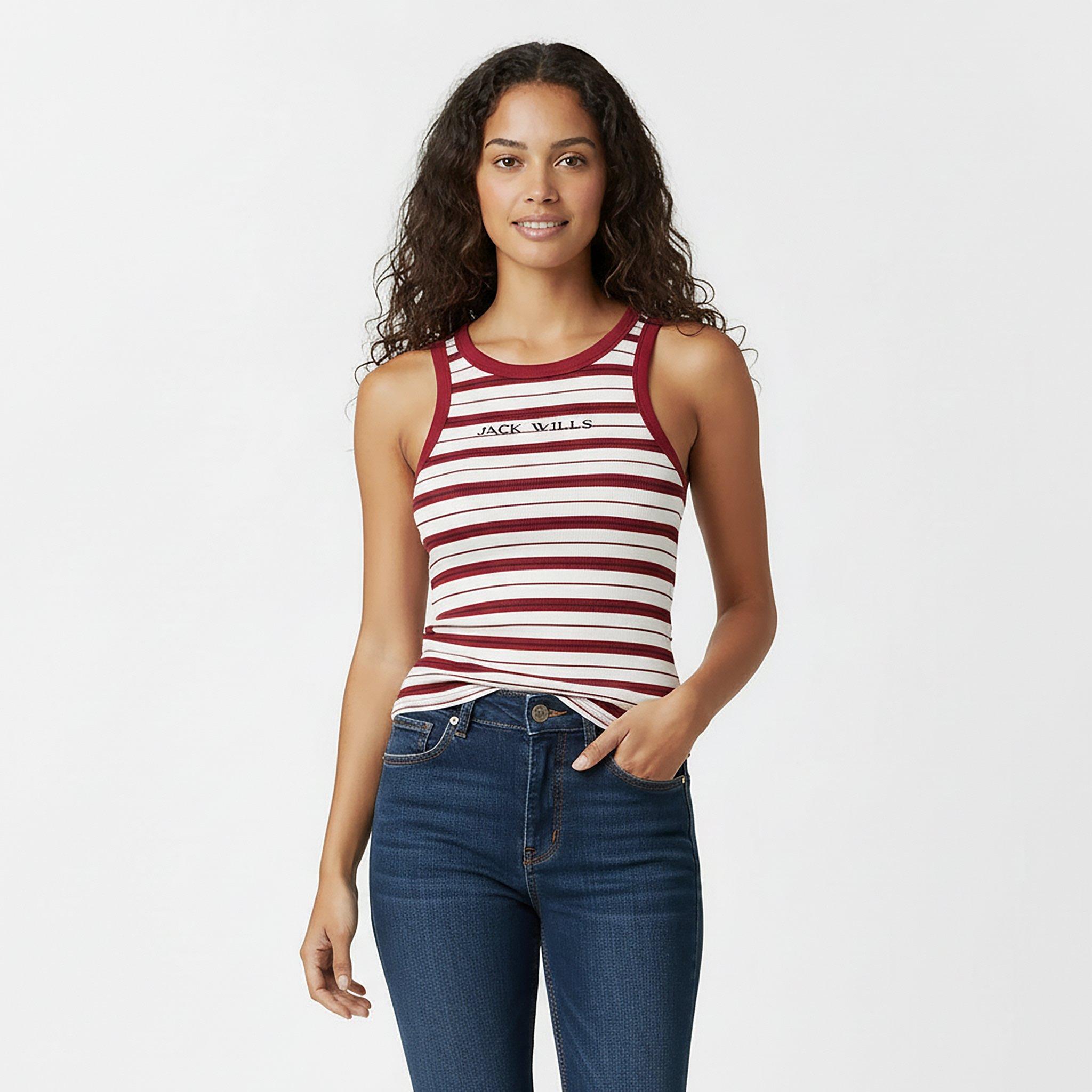 Red Stripe - Jack Wills - Women's JW Striped Vest - 3