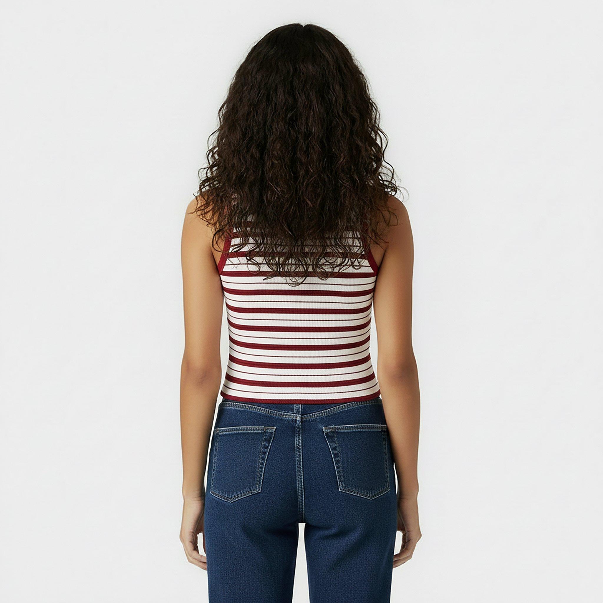 Red Stripe - Jack Wills - Women's JW Striped Vest - 4