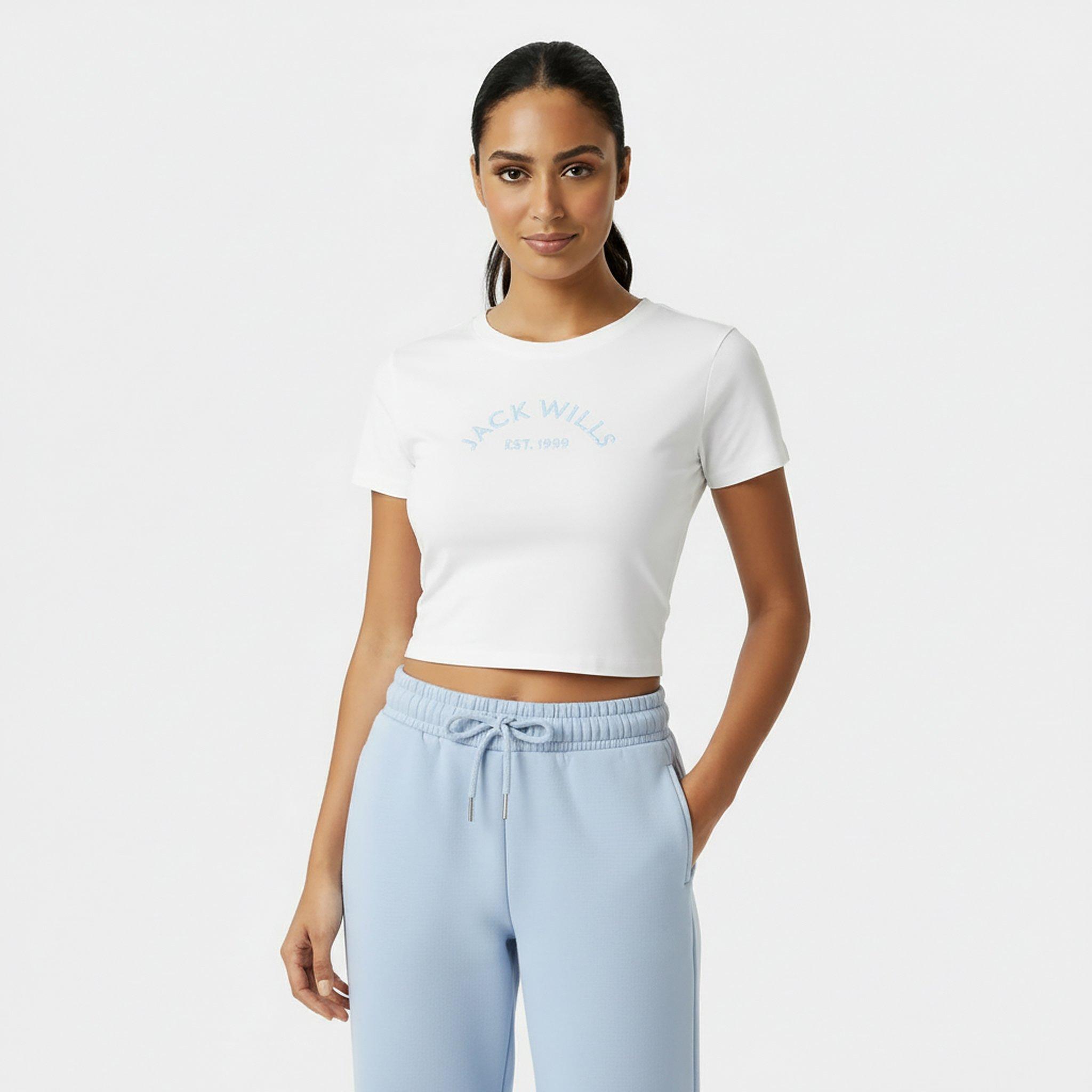 White - Jack Wills - Cropped Baby Tee Ladies - 3