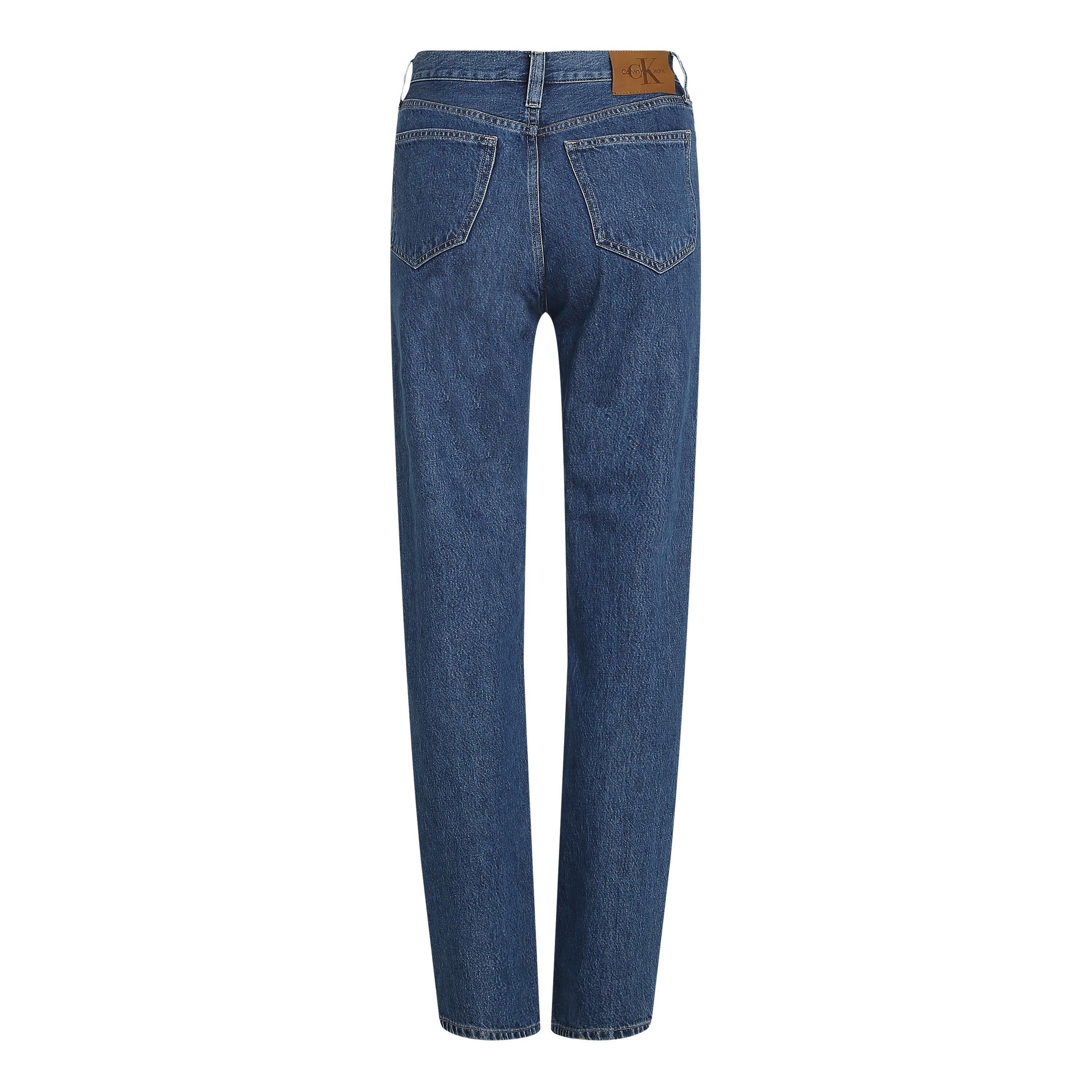Denim medio - Calvin Klein Jeans - Women's High Rise Straight Leg Jeans - 6