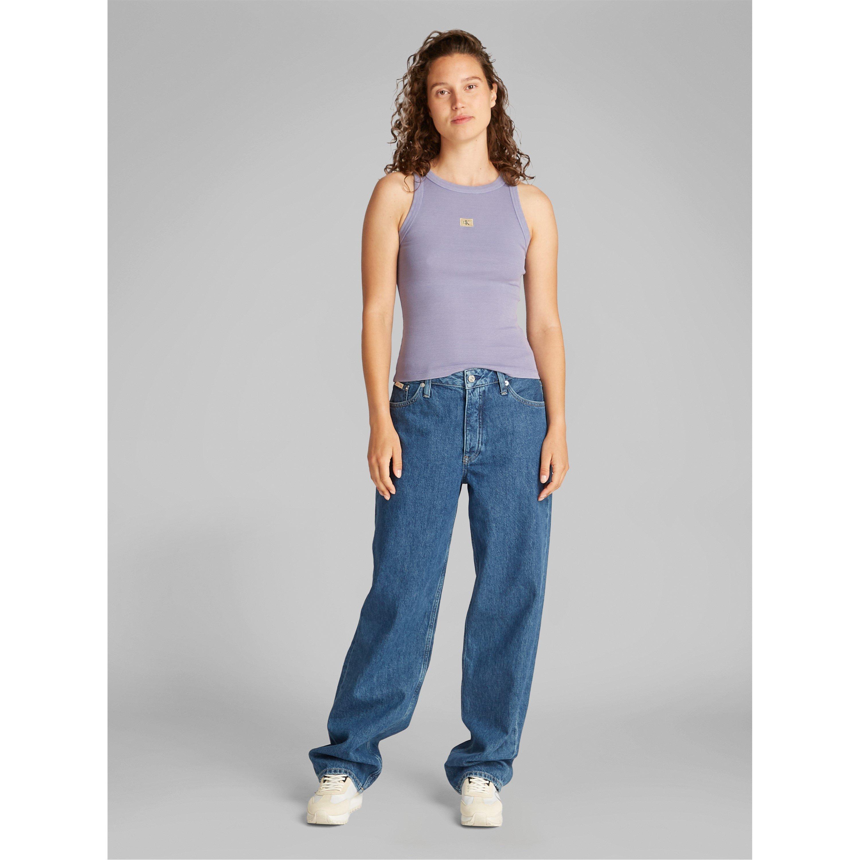 Persian Violet - Calvin Klein Jeans - Women's Washed Woven Rib Cami Top - 3