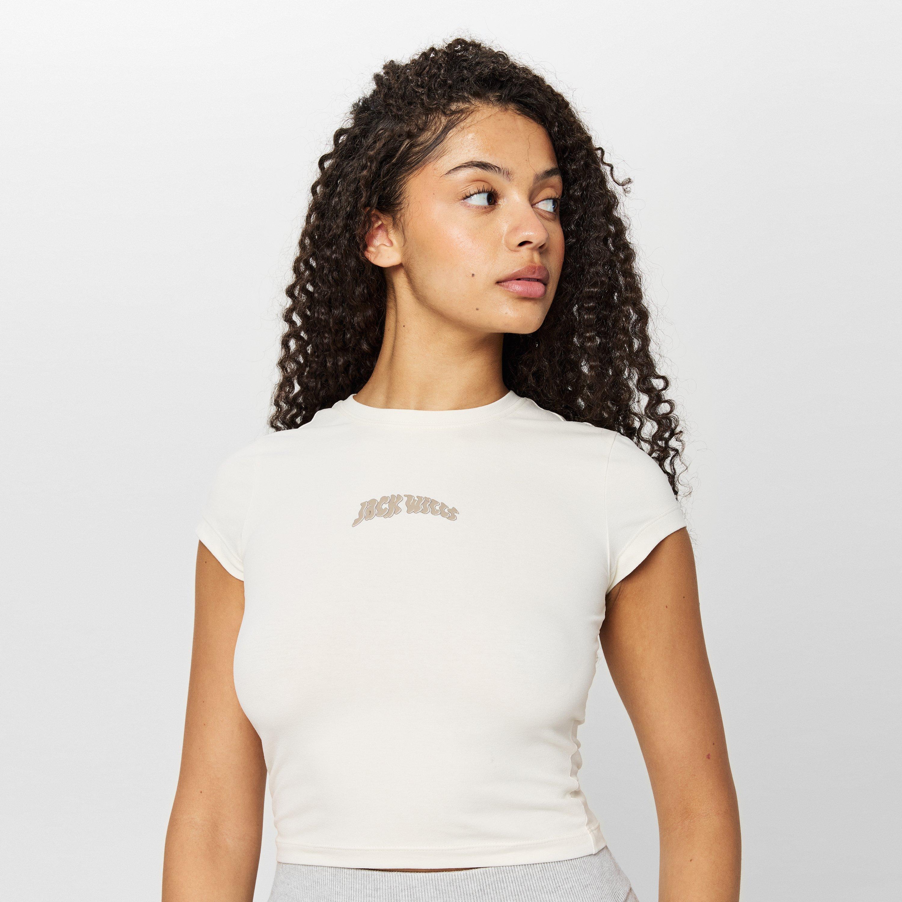 Vintage bijela - Jack Wills - JW Graphic Cap Sleeve Crop Top - 5