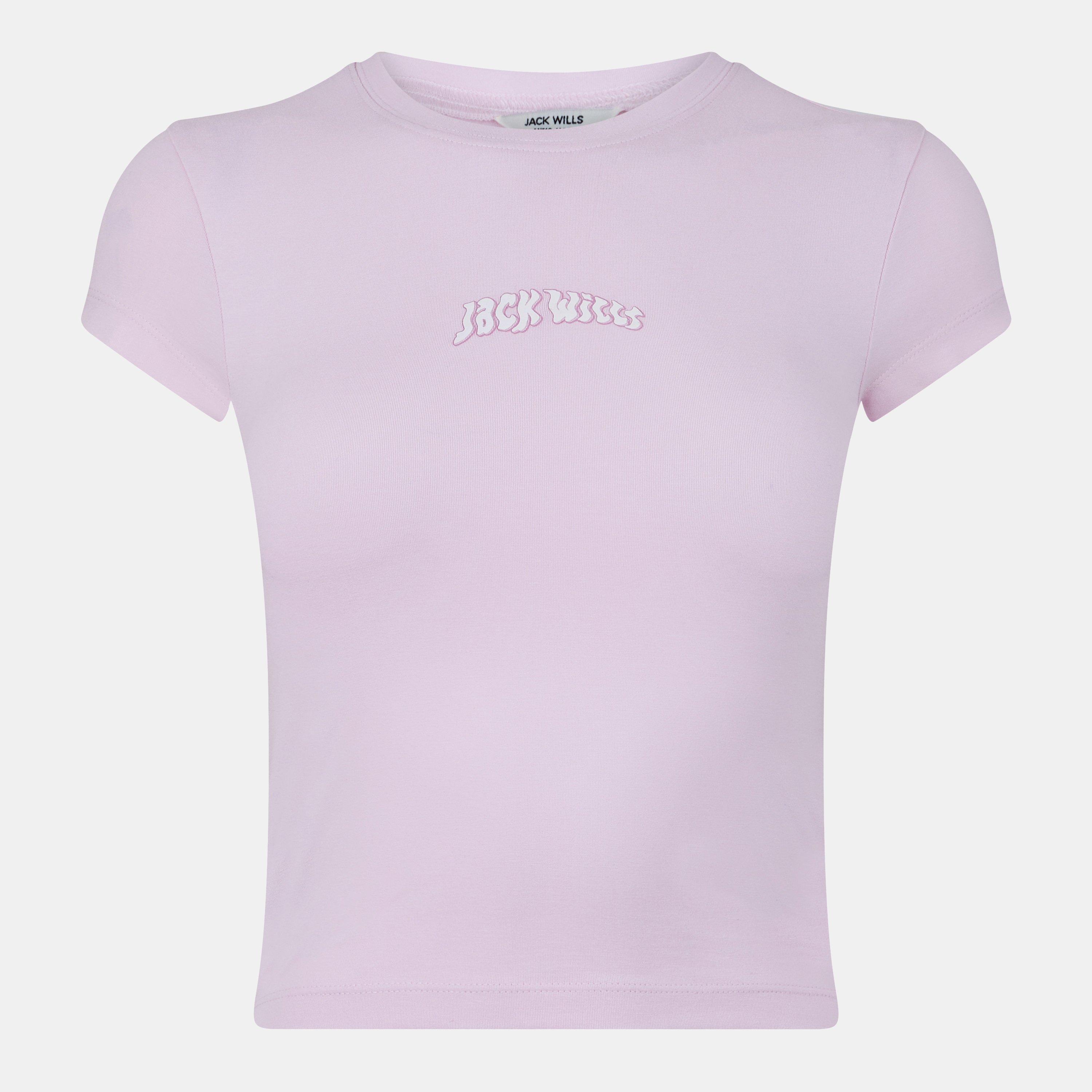 Pink Icing - Jack Wills - Women's Graphic Cap-Sleeved Crop Top - 1