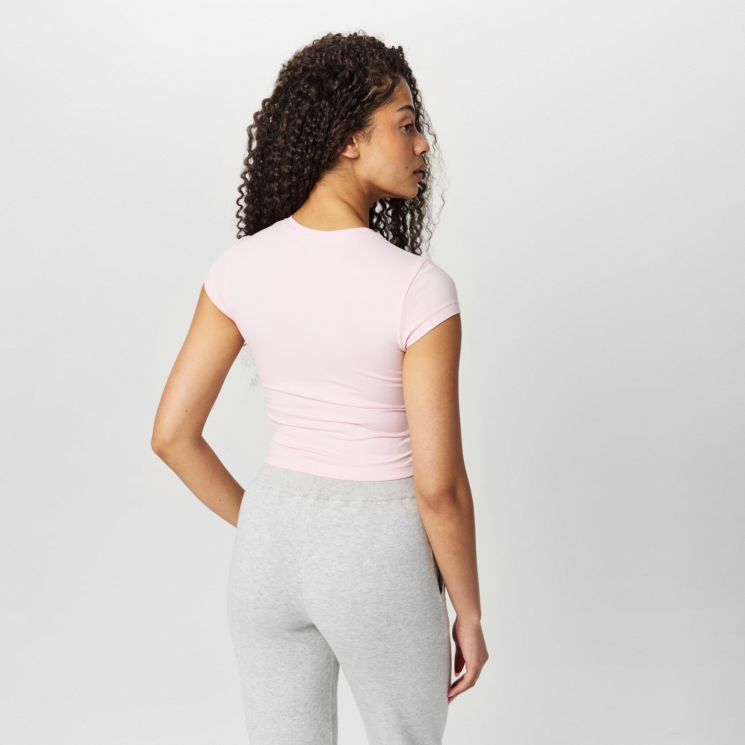 Pink Icing - Jack Wills - Graphic Cap-Sleeved Crop Top - 4