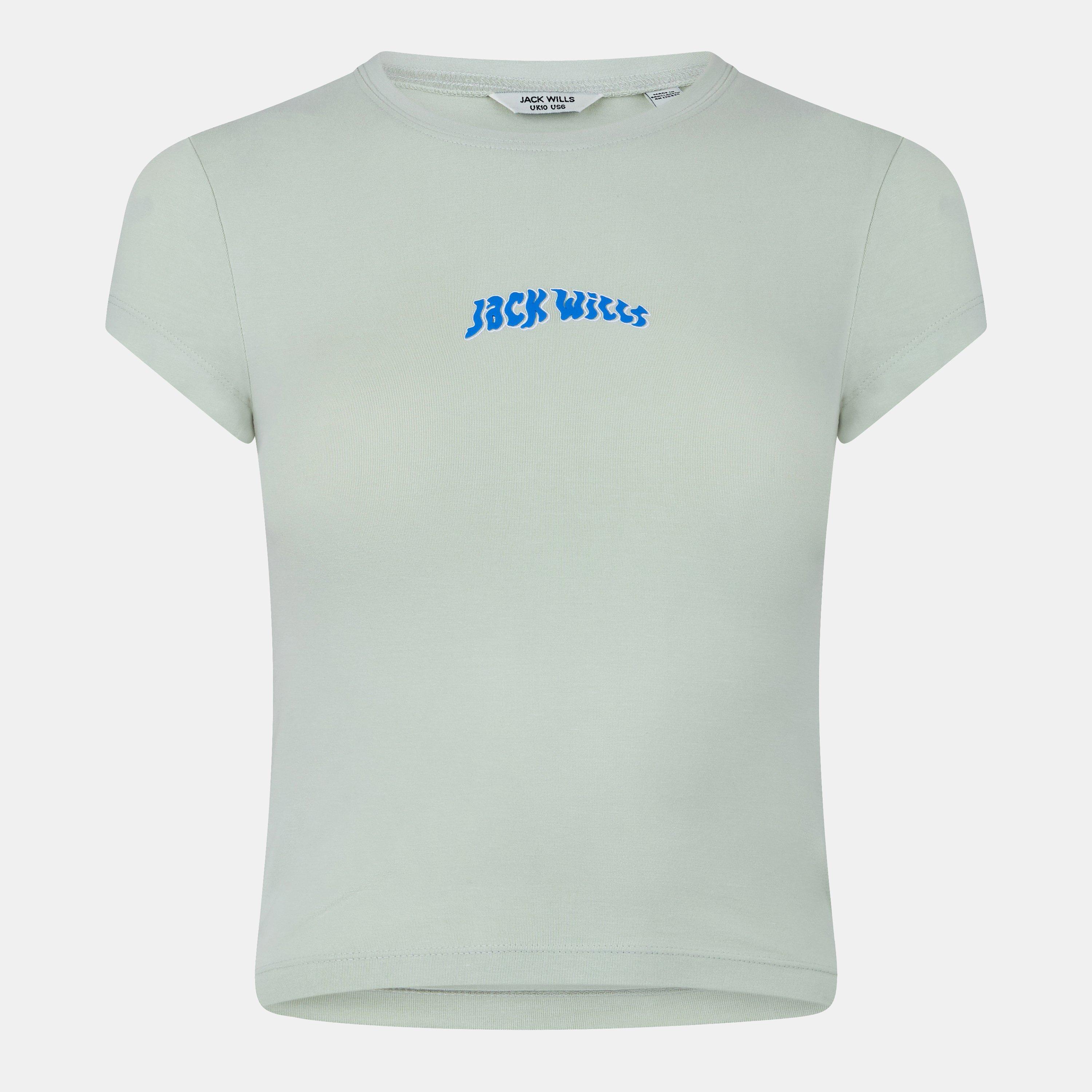 Seeglas - Jack Wills - Women's Graphic Cap Sleeve Crop Top - 1